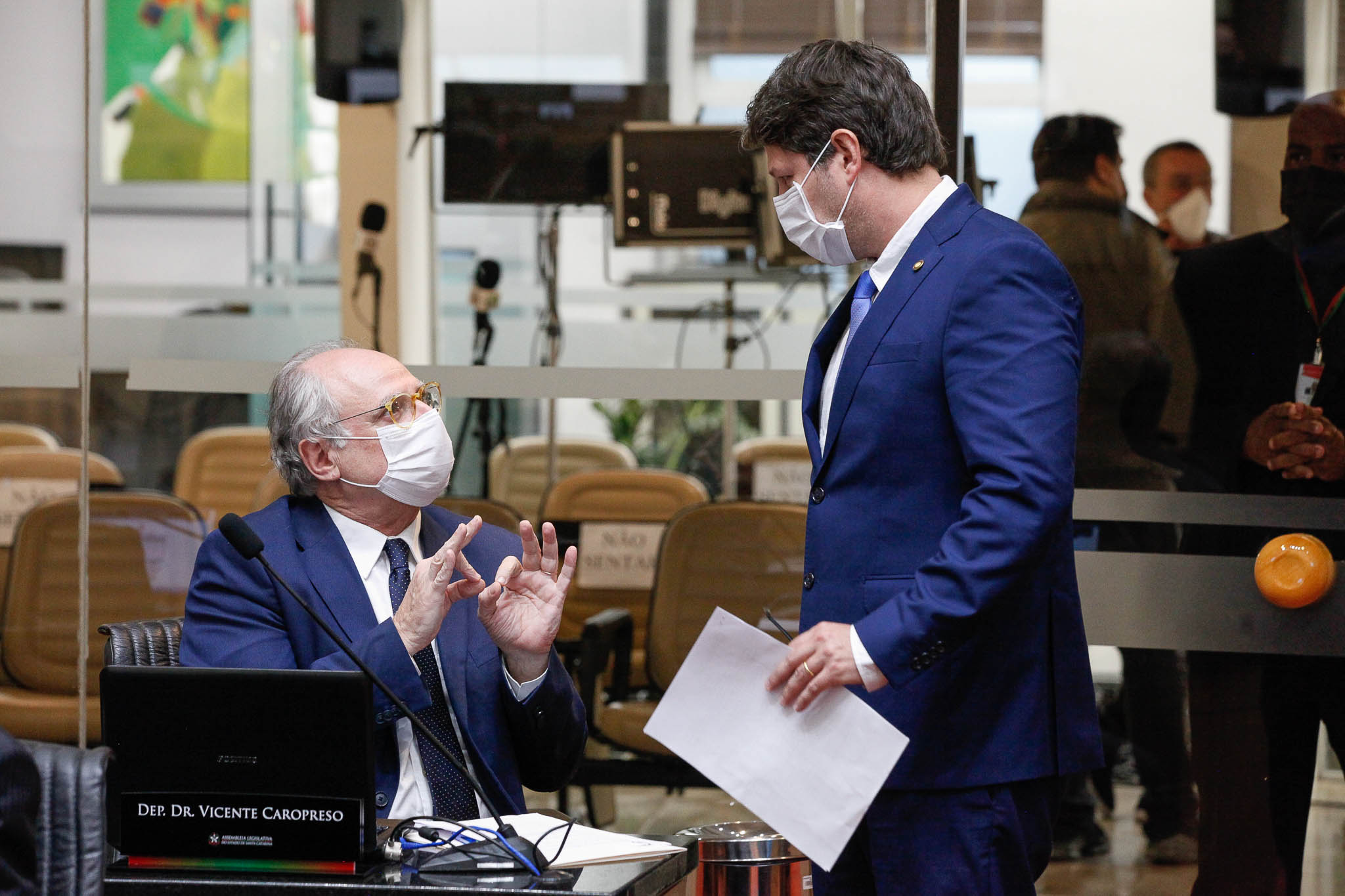 Deputado Vicente Caropreso (PSDB), Deputado Tiago Bolan Frigo (PSL)