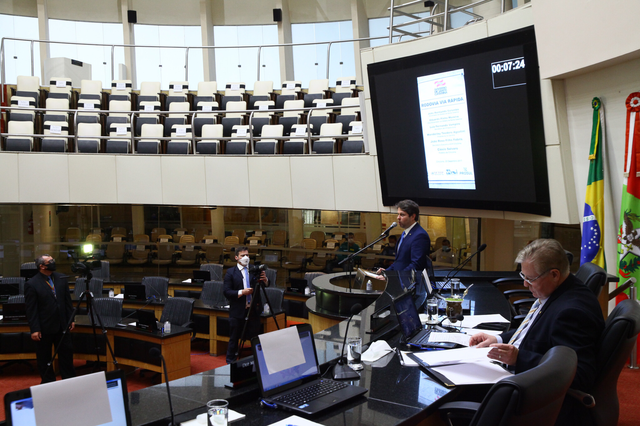 Deputado Tiago Frigo na tribuna