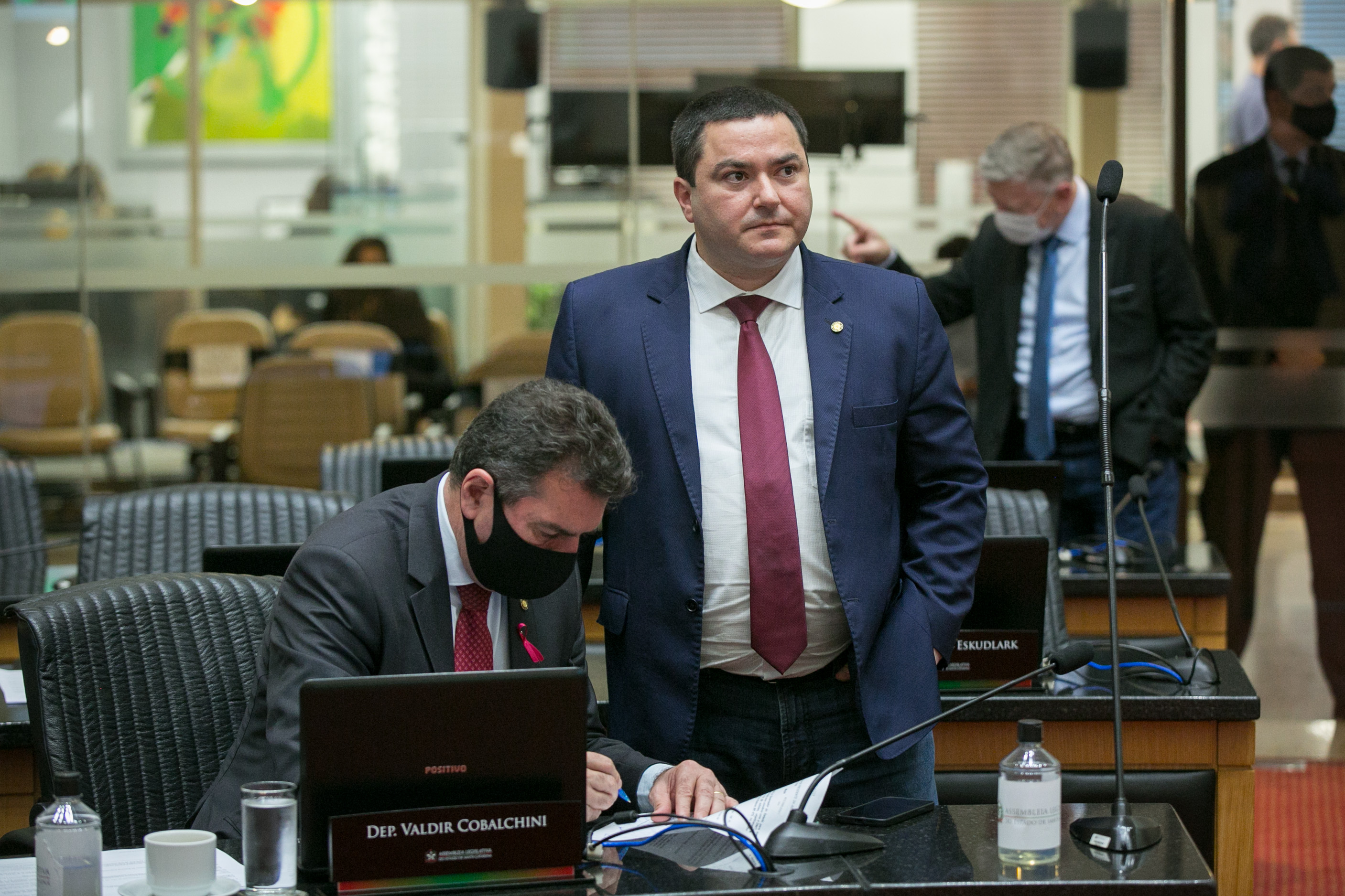 Deputado Valdir Cobalchini (MDB) e Deputado Ricardo Alba (PSL)
