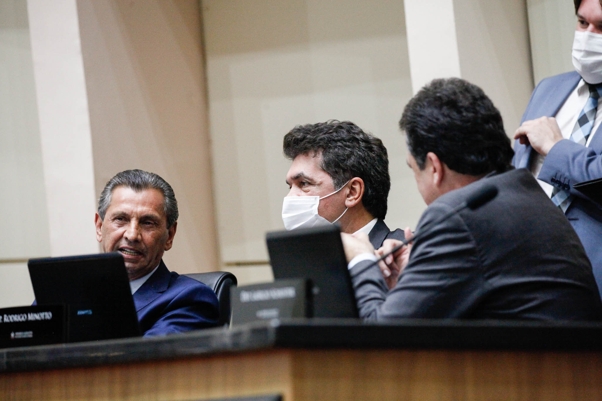 Deputado Júlio Garcia (PSD), Clésio Salvaro, prefeito de Criciúma