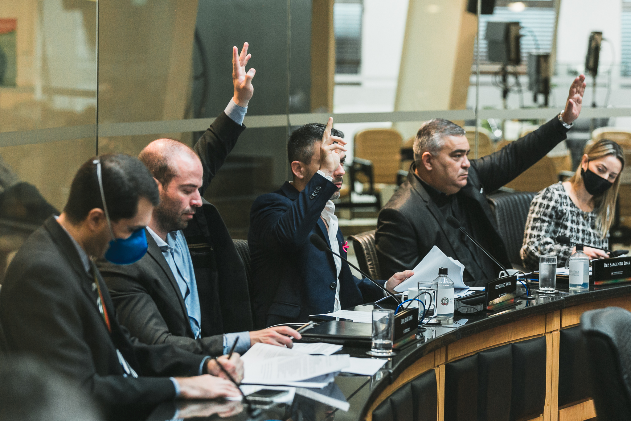 Deputado Jessé Lopes (PSL) - Deputado Bruno Souza (NOVO) - Deputado Sargento Lima (PL)
