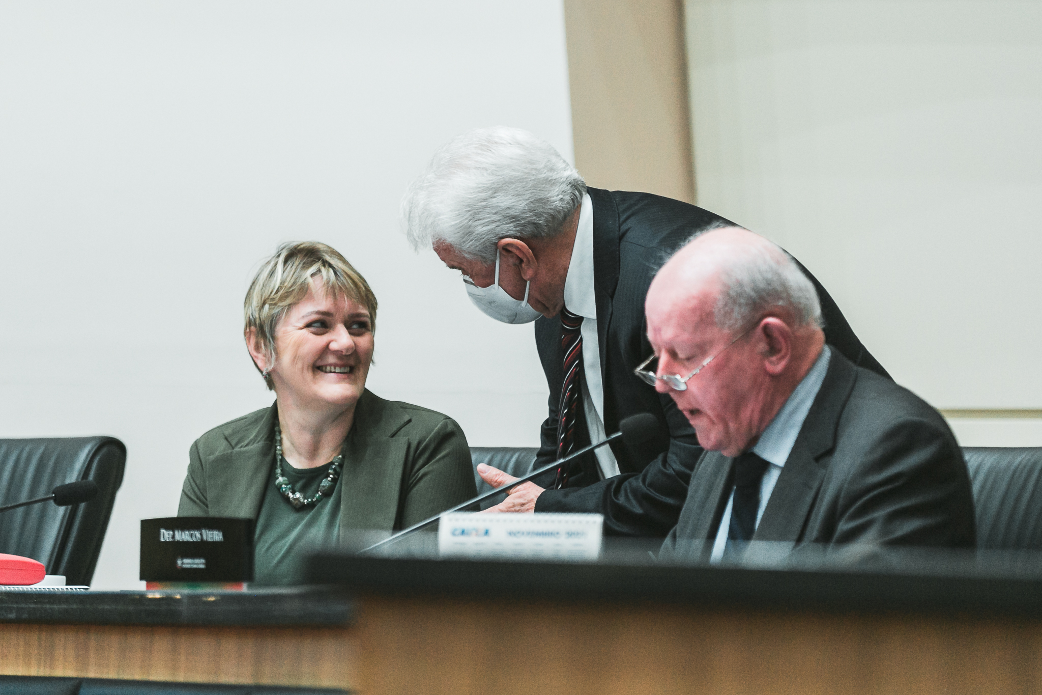 Deputada Luciane Carminatti (PT) - Deputado Marcos Vieira (PSDB) - Deputado Moacir Sopelsa (MDB)