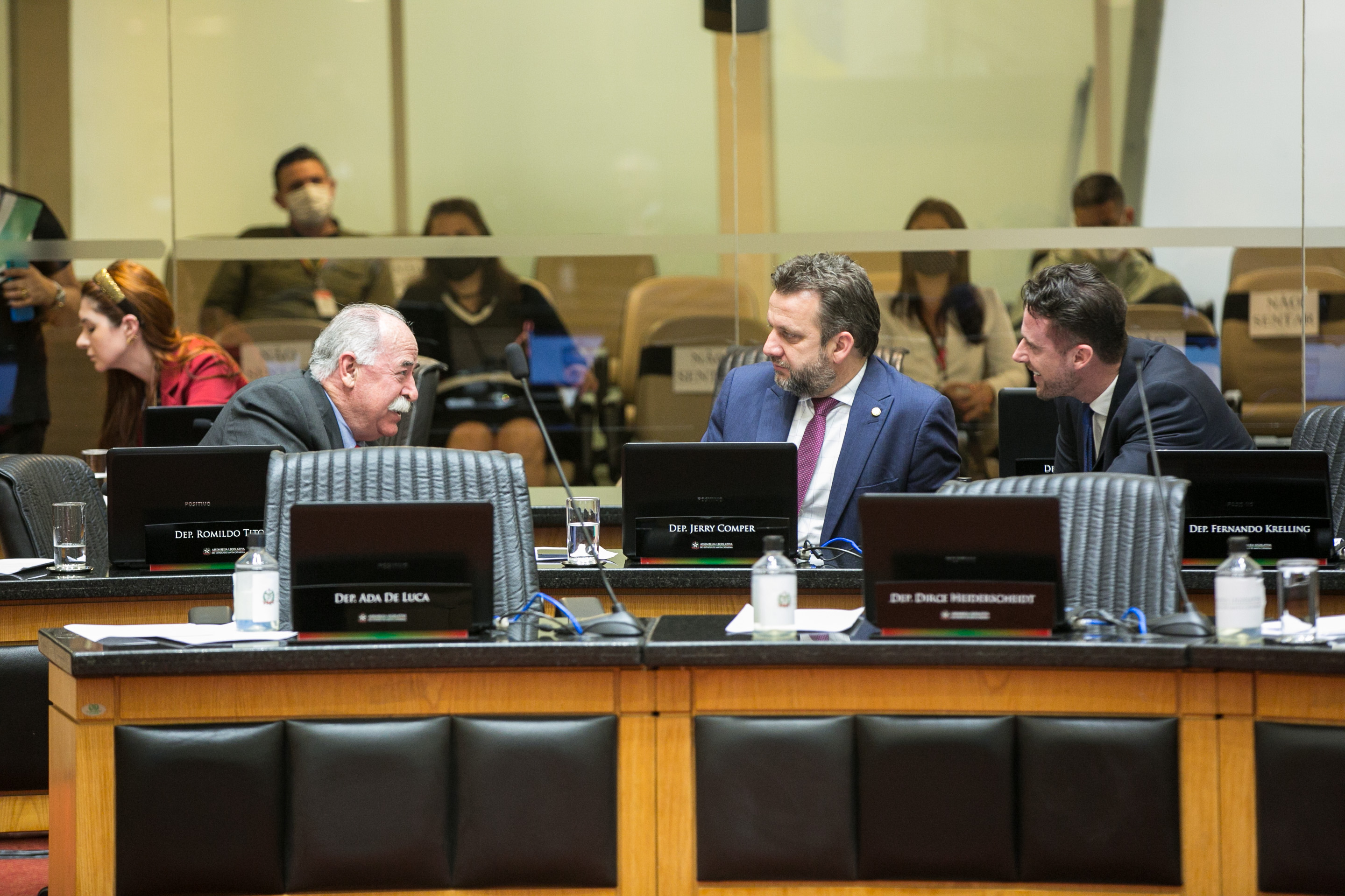 Deputado Romildo Titon (MDB), Deputado Jerry Comper (MDB) e Deputado Fernando Krelling (MDB)