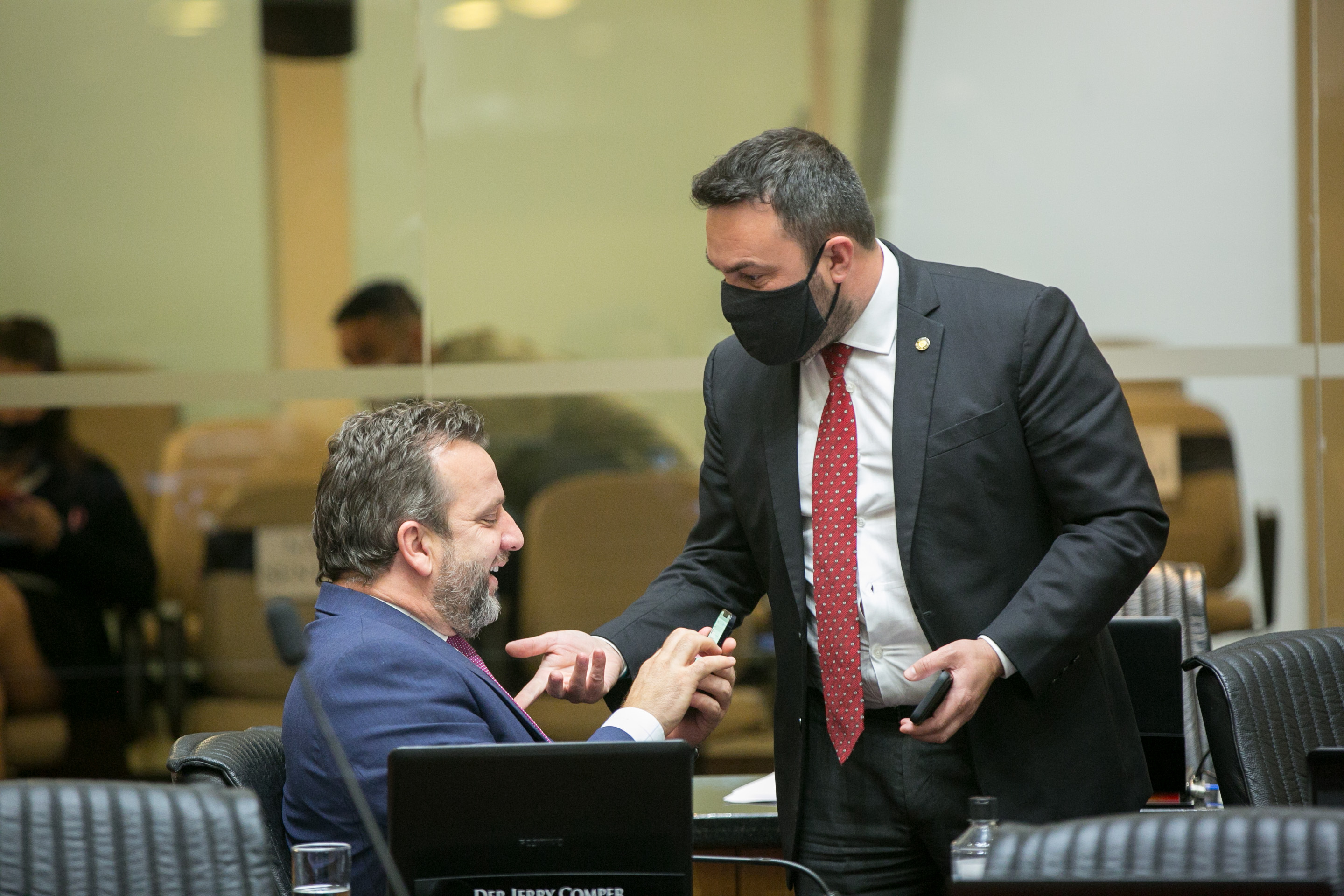 Deputado Marcius Machado (PL) e Deputado Jerry Comper (MDB)