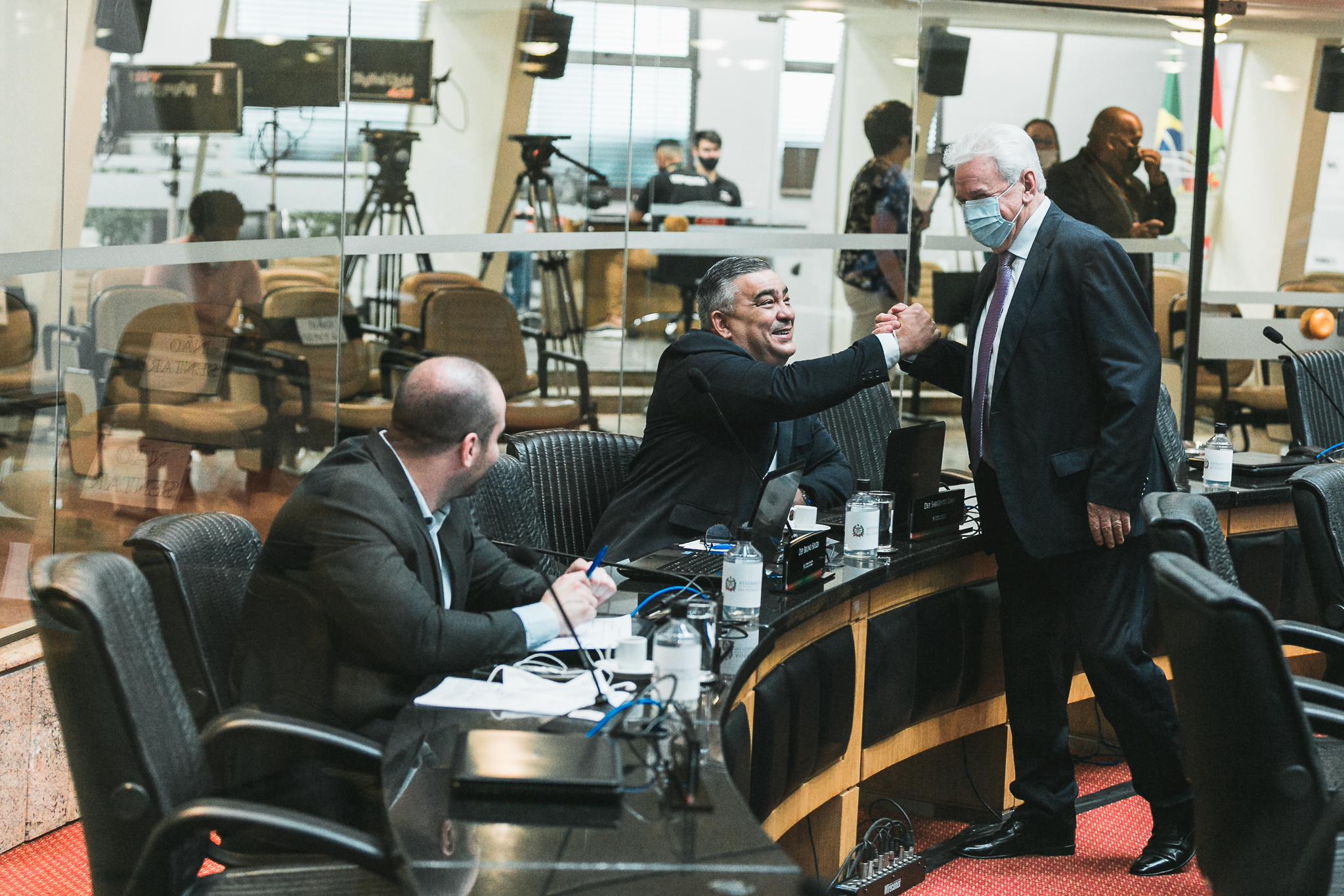 Deputado Moacir Sopelsa (MDB) - Deputado Sargento Lima (PL) - Deputado Jessé Lopes (PSL)