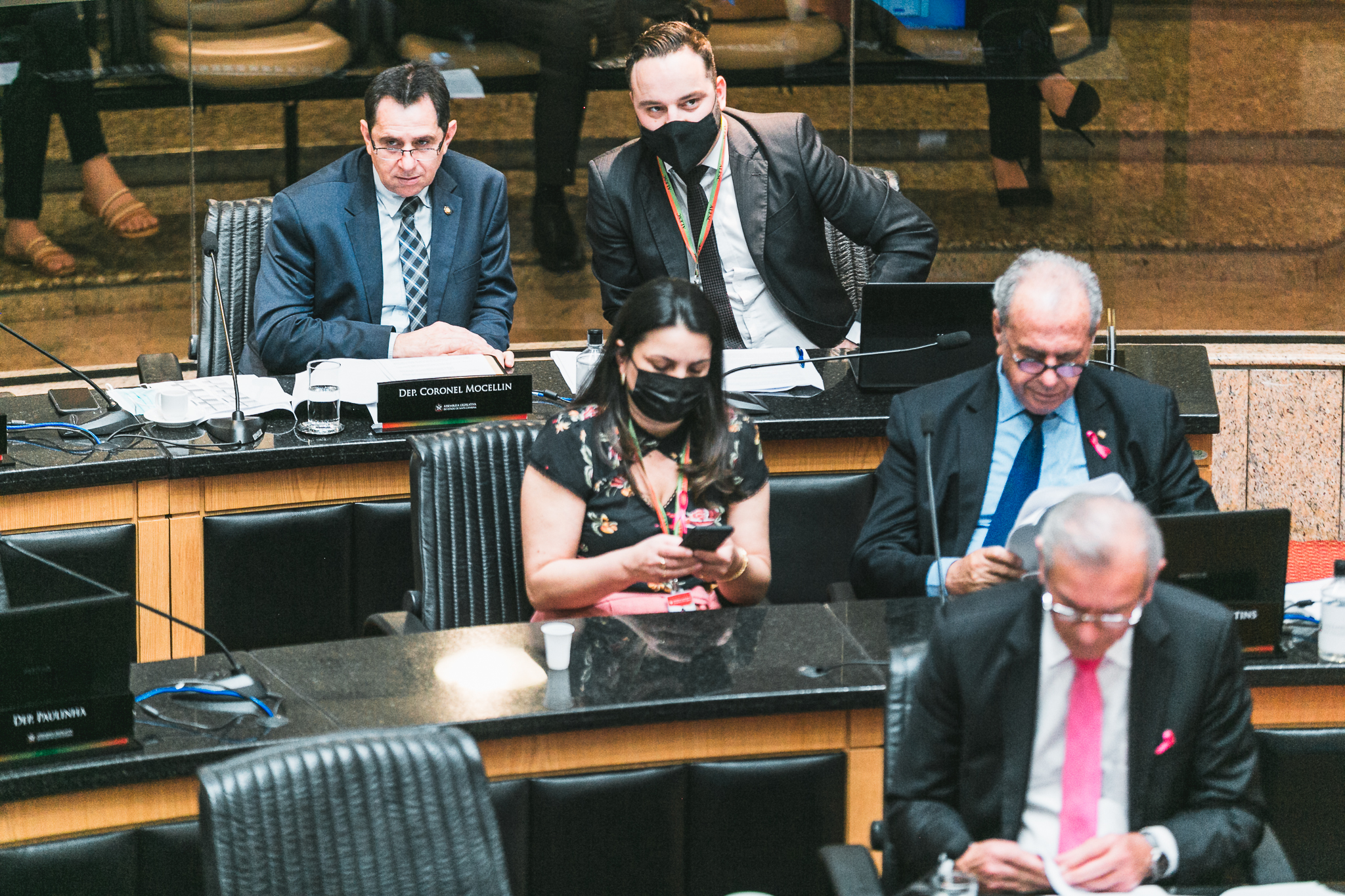 Deputado Coronel Onir Mocelin (PSL) - Deputado Nazareno Martins (PSB) - Deputado Silvio Dreveck (PP)