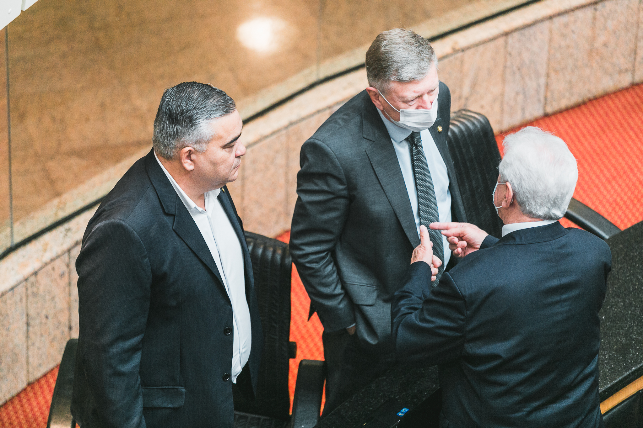 Deputado Moacir Sopelsa (MDB) - Deputado Sargento Lima (PL) - Deputado Milton Hobus (PSD)