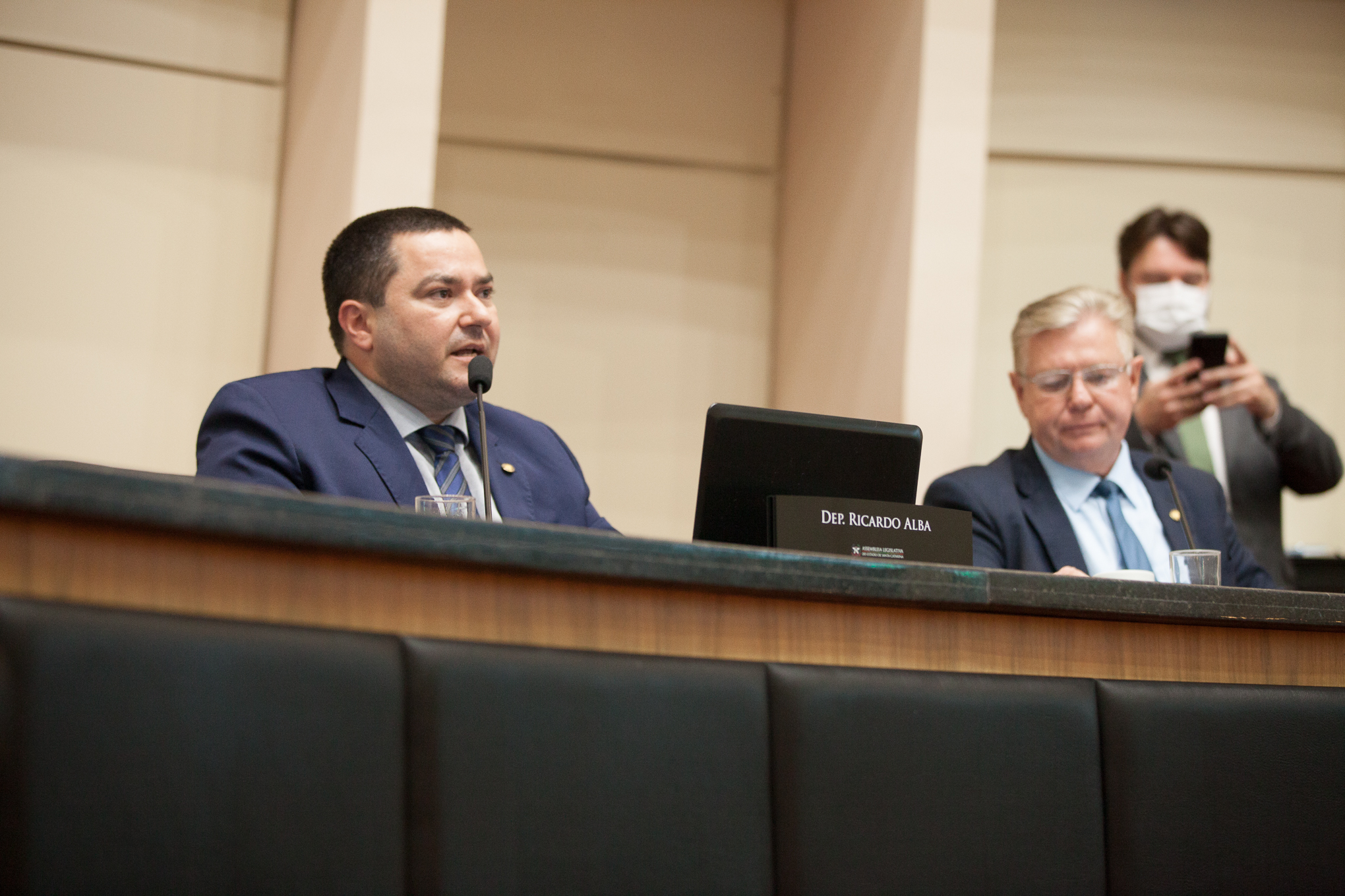 Deputado Ricardo Alba (PSL) e Presidente em Exercício, Deputado Nilso Berlanda (PL)