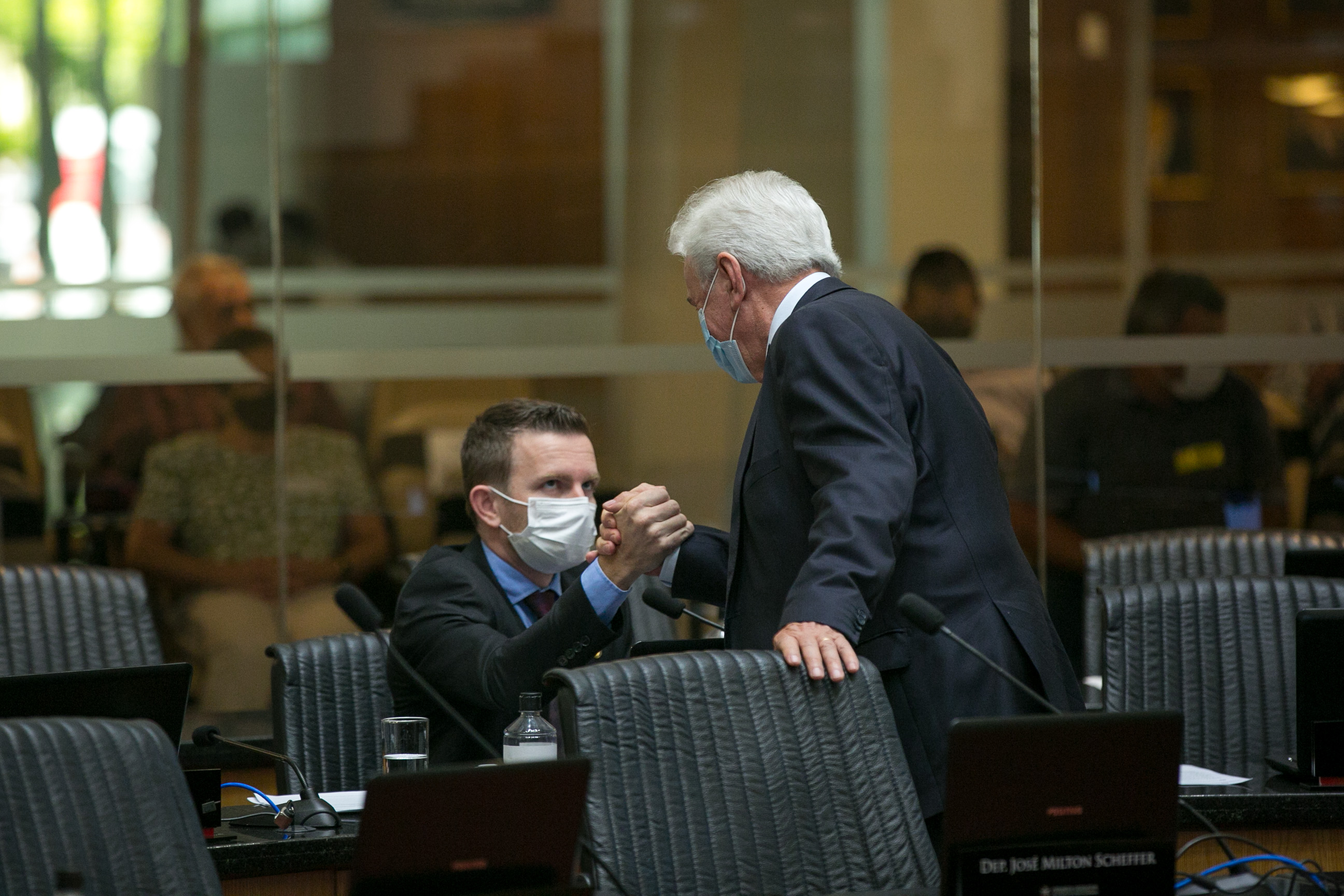 Deputado Adrianinho (PT) e Deputado Moacir Sopelsa (MDB)