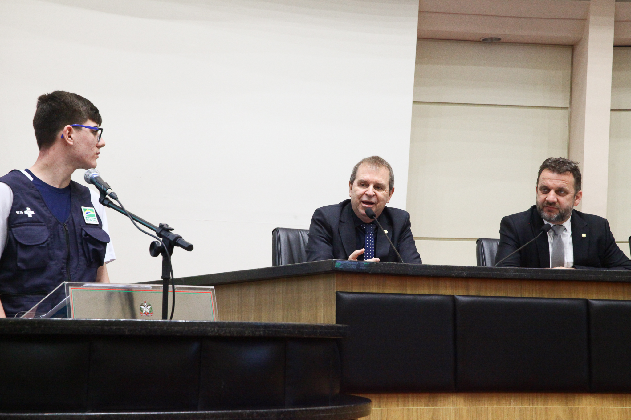 Manifestação do Embaixador Mirim do Ministério da Saúde - Igor Moser