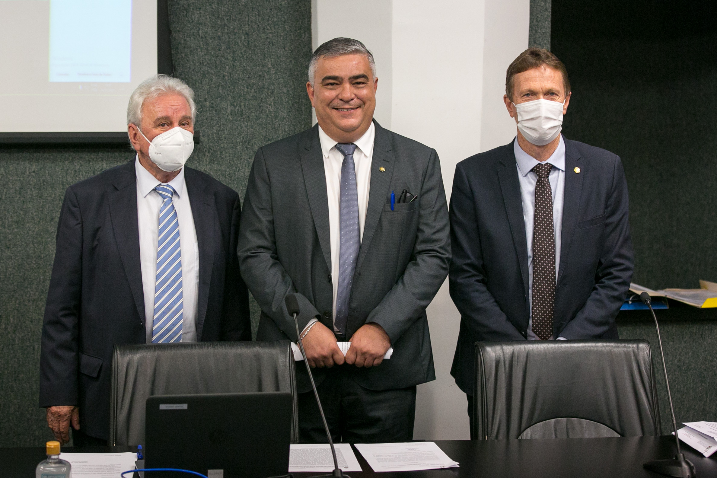 Deputado Moacir Sopelsa (MDB), Deputado Sargento Lima (PL) e Deputado Volnei Weber (MDB)