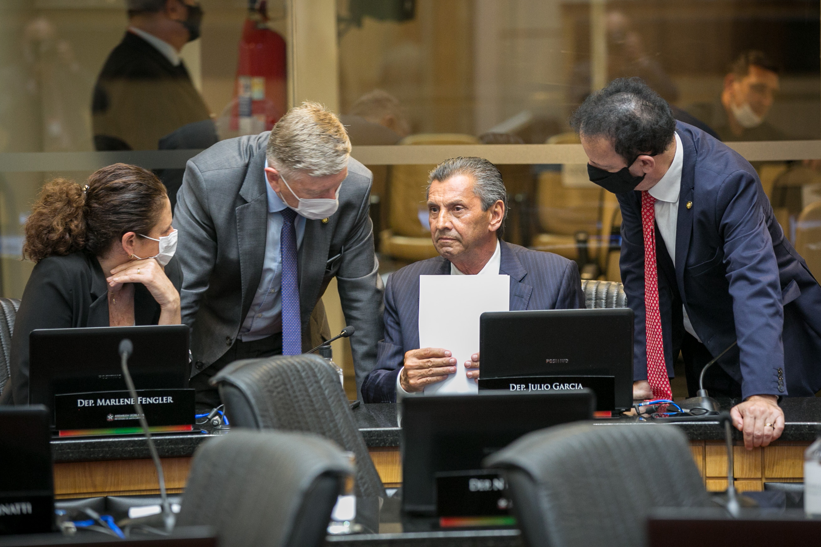 Deputada Marlene Fengler (PSD), Deputado Milton Hobus (PSD), Deputado Julio Garcia (PSD) e  Deputado Ismael dos Santos (PSD),