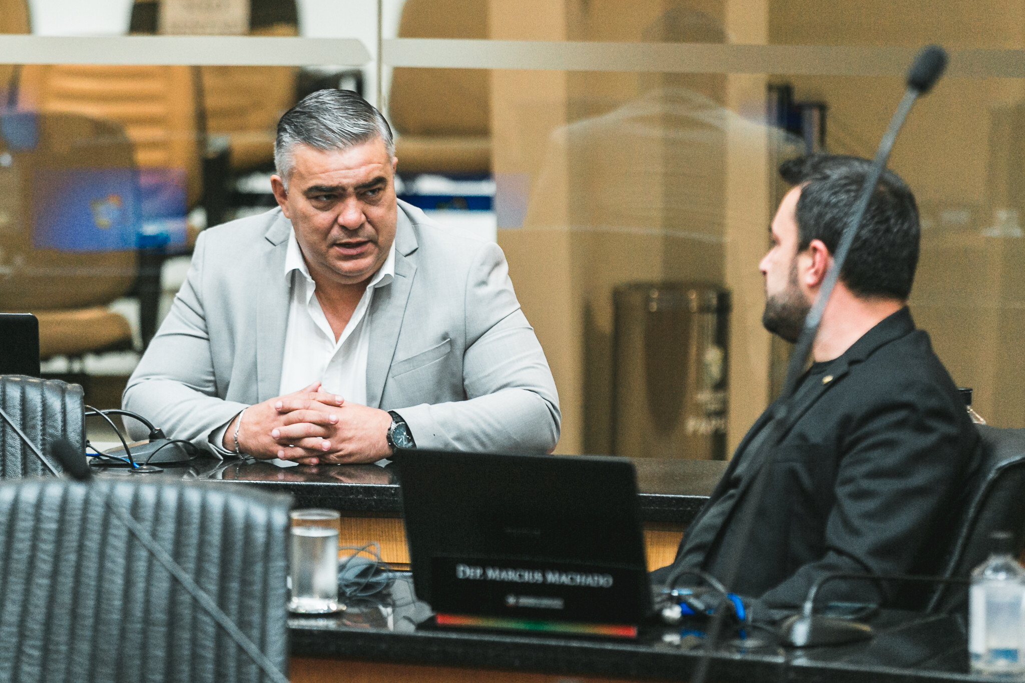 Deputados Sargento Lima (E) e Marcius Machado