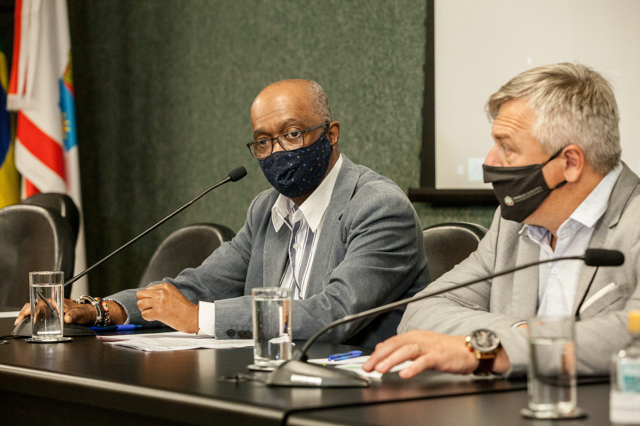 Márcio de Souza, presidente do Conselho Estadual das Populações Afrodescendentes e Deputado Fabiano da Luz (PT)