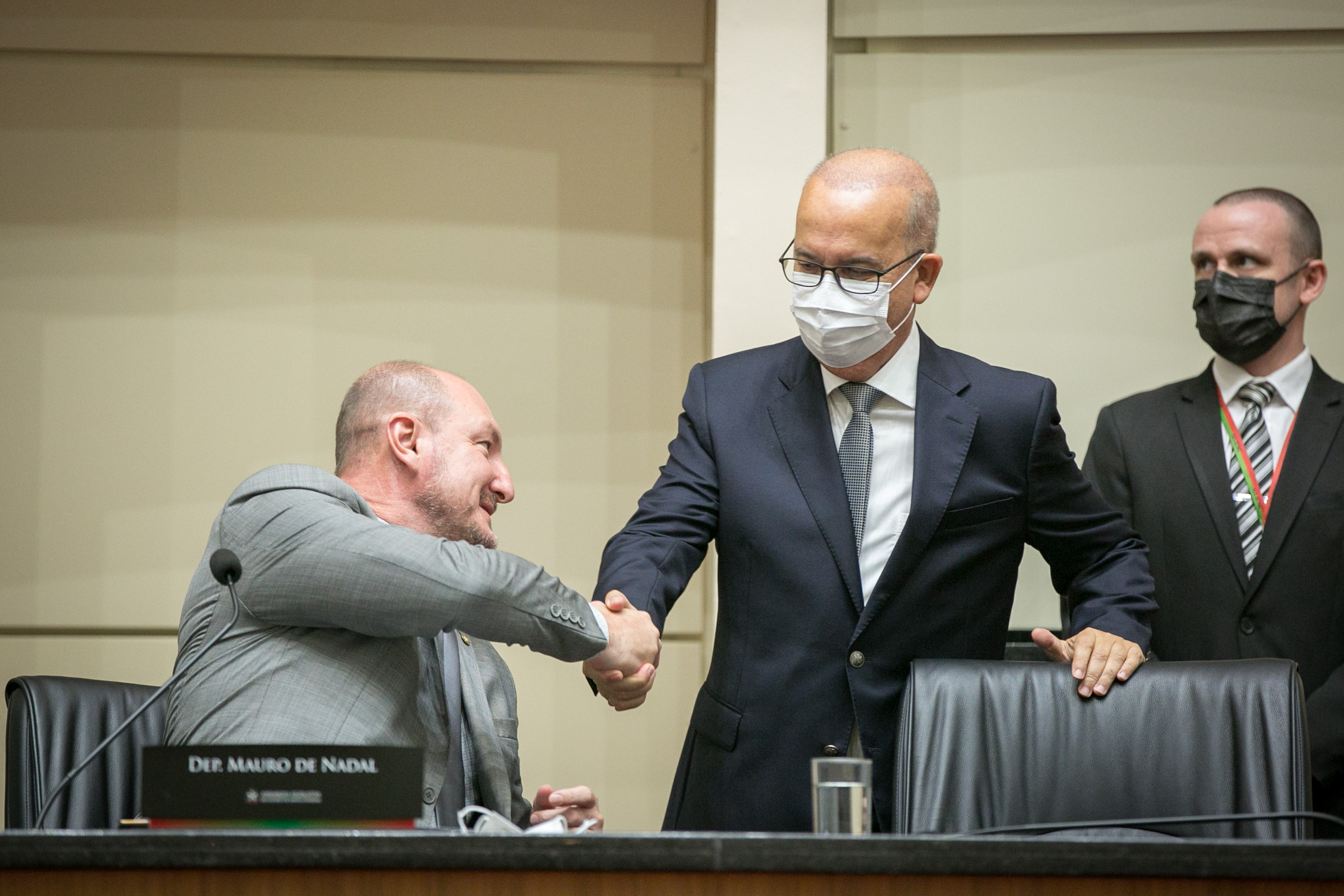 Deputado Mauro de Nadal (MDB) e Senador Jorginho Mello (PL)