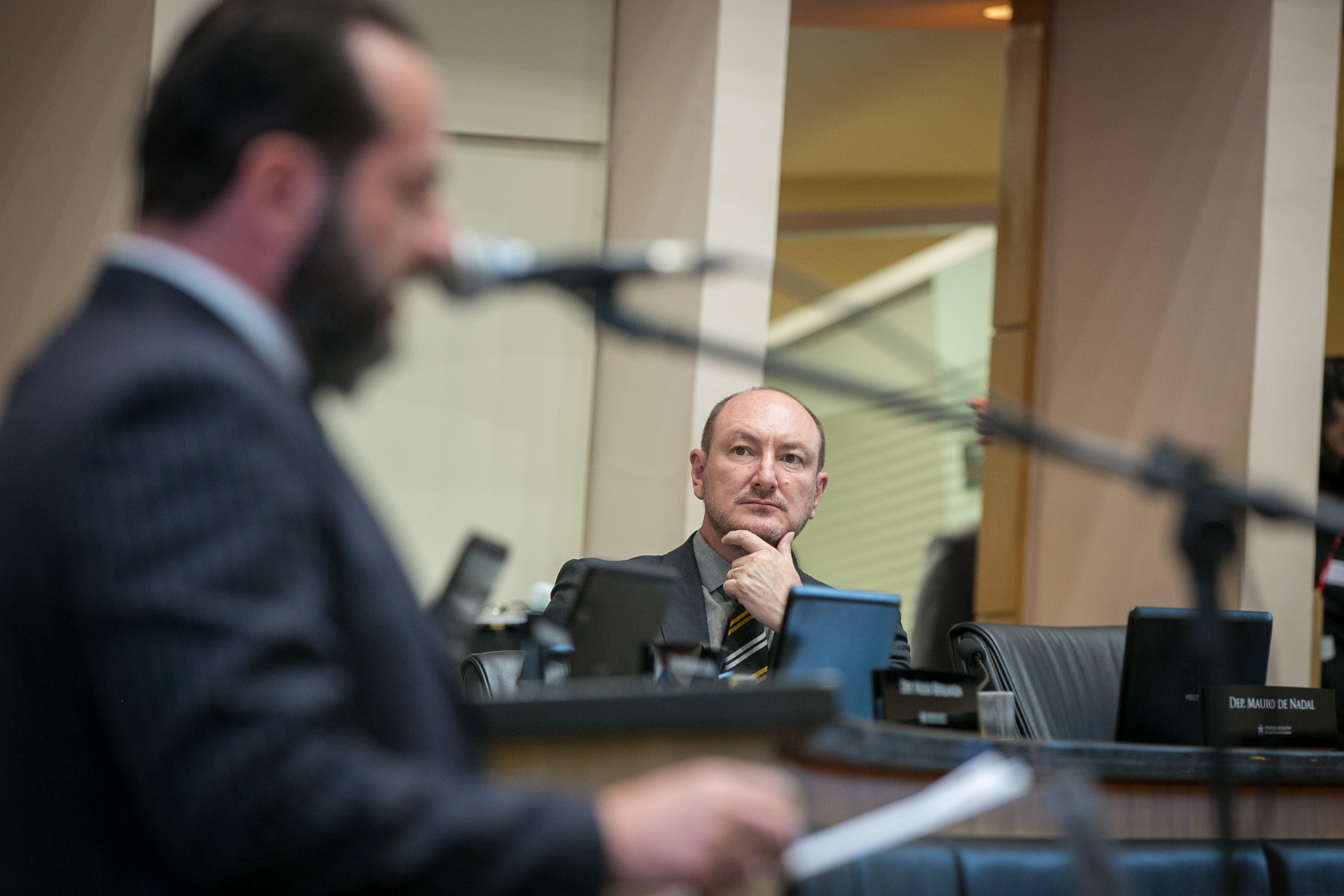 Promotor Fernando da Silva Comin e Deputado Mauro de Nadal (MDB)