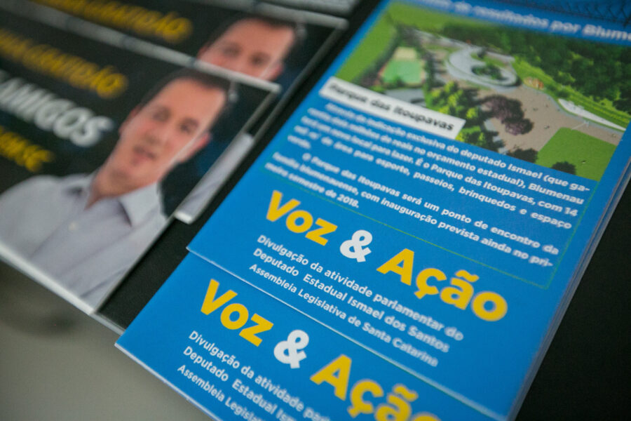 Voz e ação é o lema empregado pelo mandato parlamentar