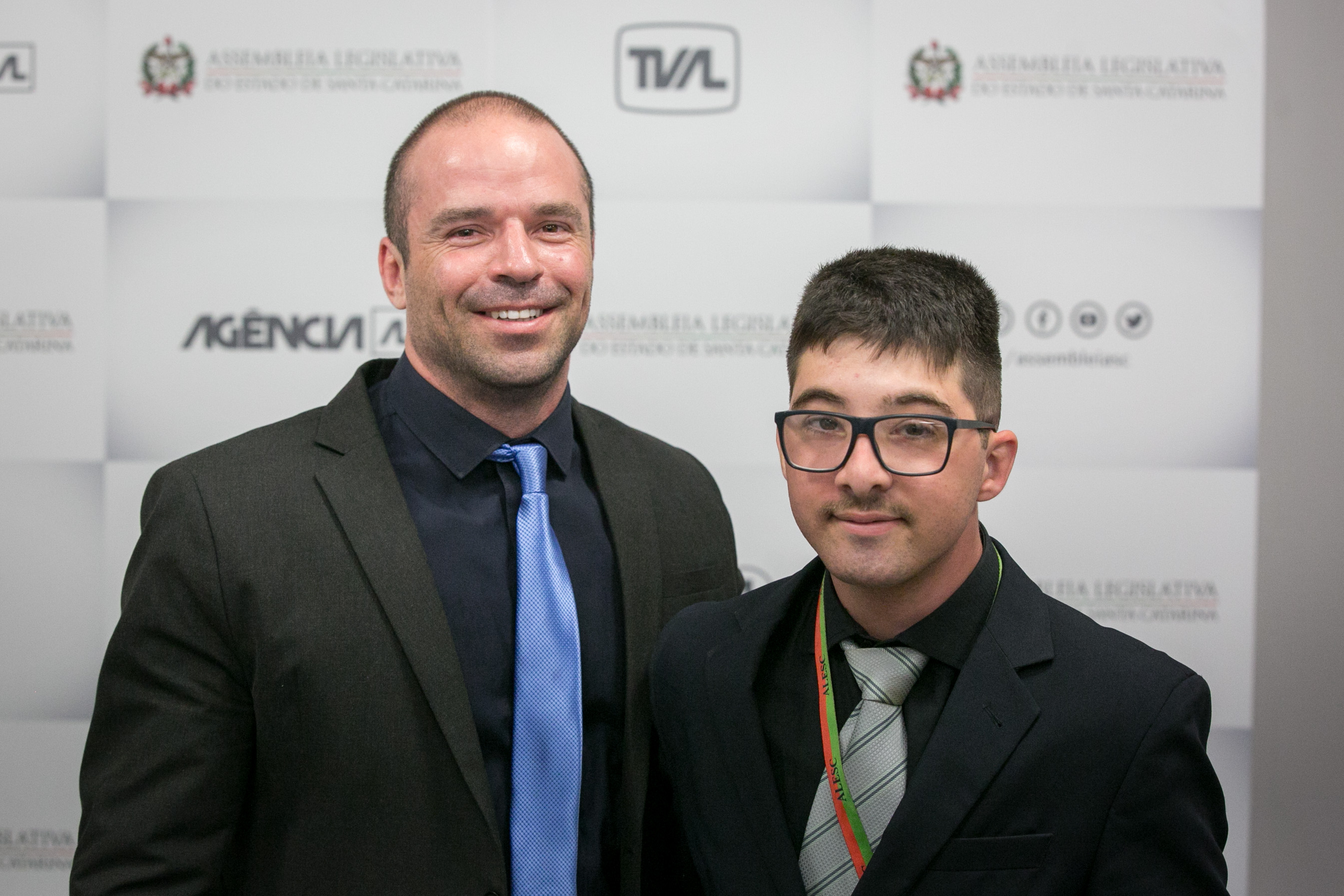 Deputado Jessé Lopes (PSL) e atleta Bernardo Graff