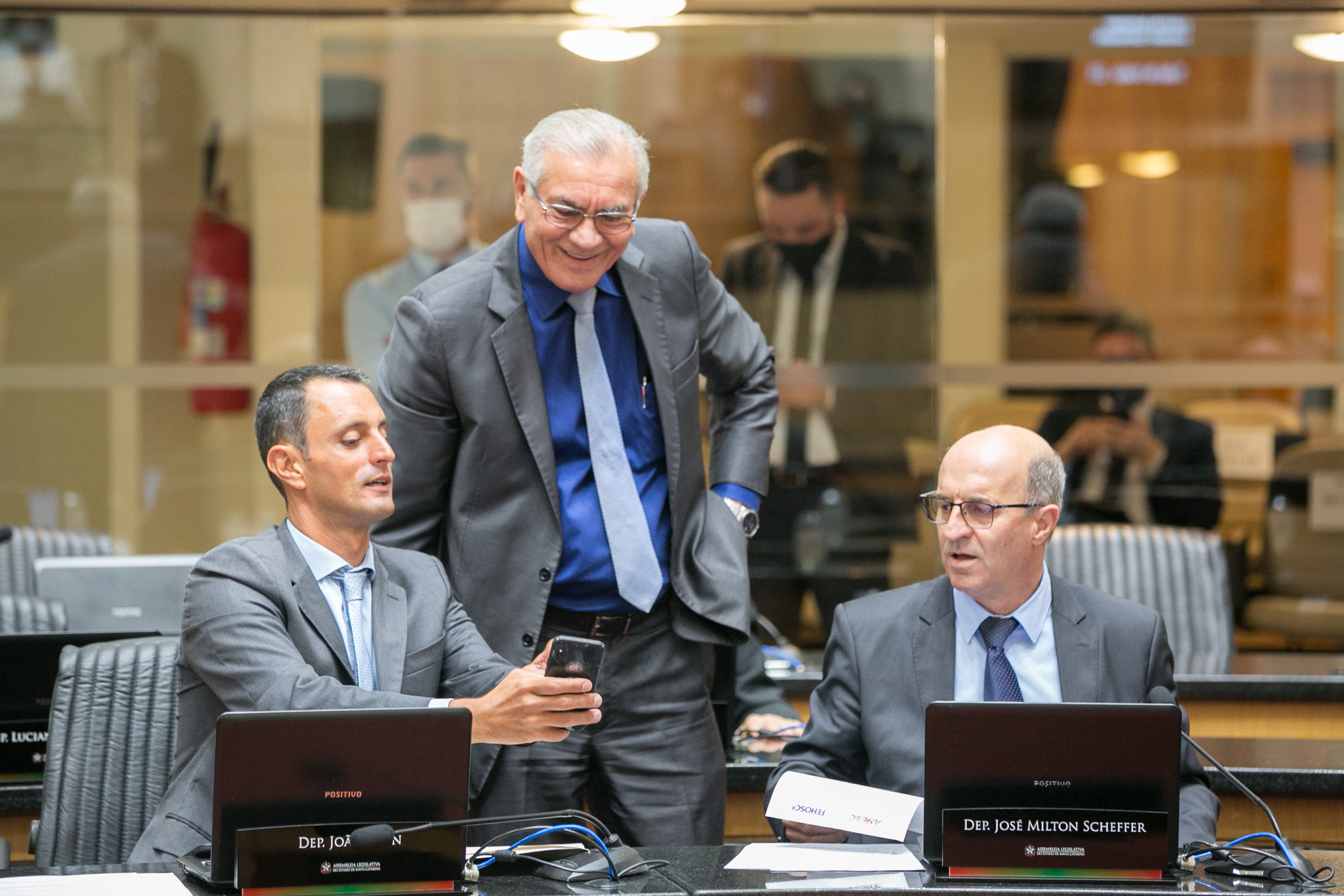 Deputado João Amin (PP), Deputado Silvio Dreveck (PP) e Deputado José Milton Scheffer (PP)