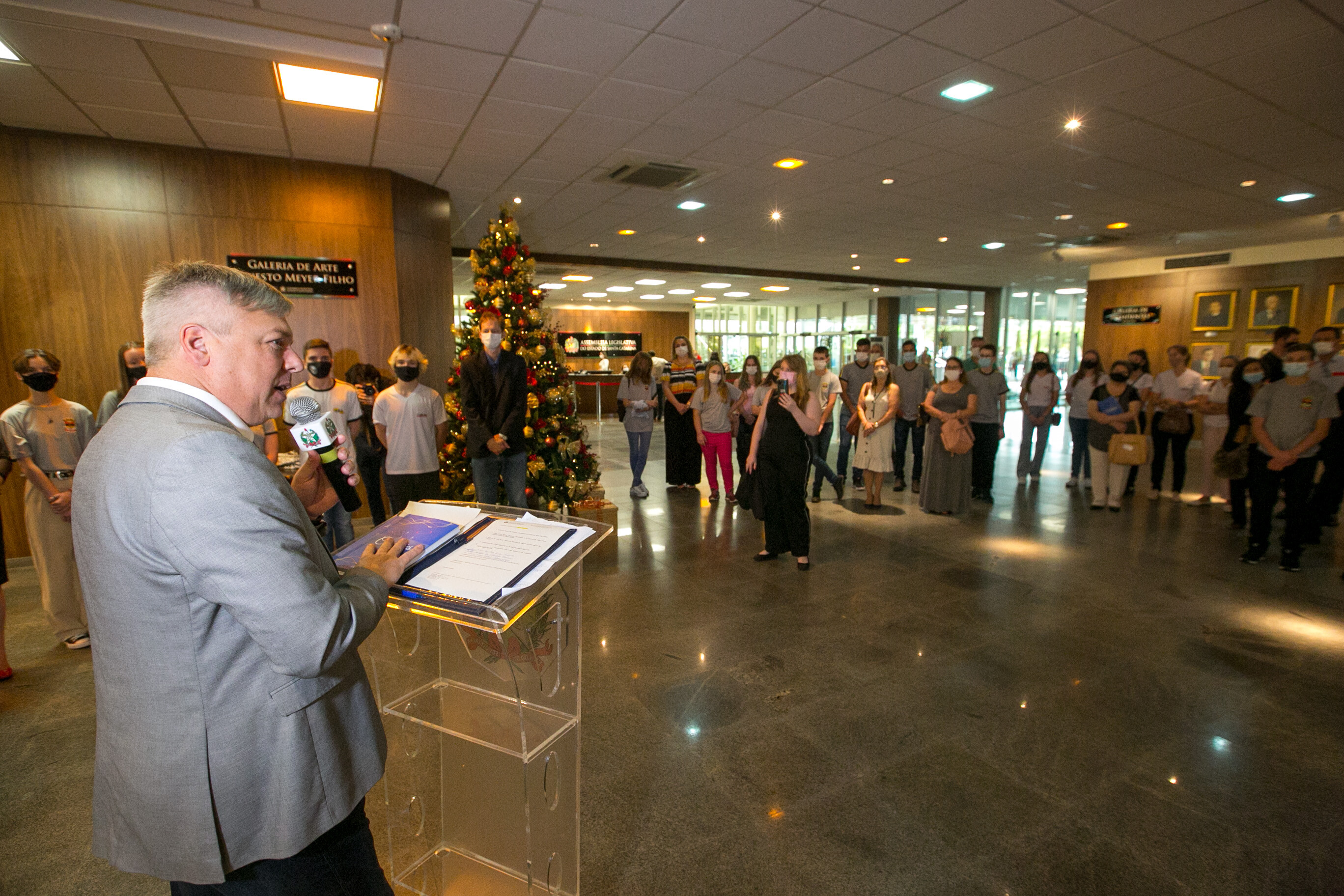 Deputado Fabiano da Luz no lançamento das obras