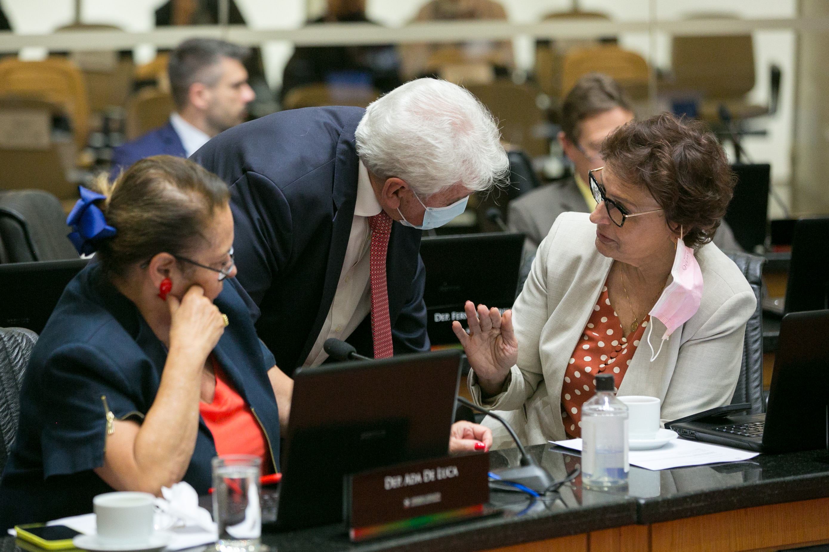 Deputada Ada De Luca (MDB), Deputado Moacir Sopelsa (MDB) e Deputada Dirce Heiderscheidt (MDB)