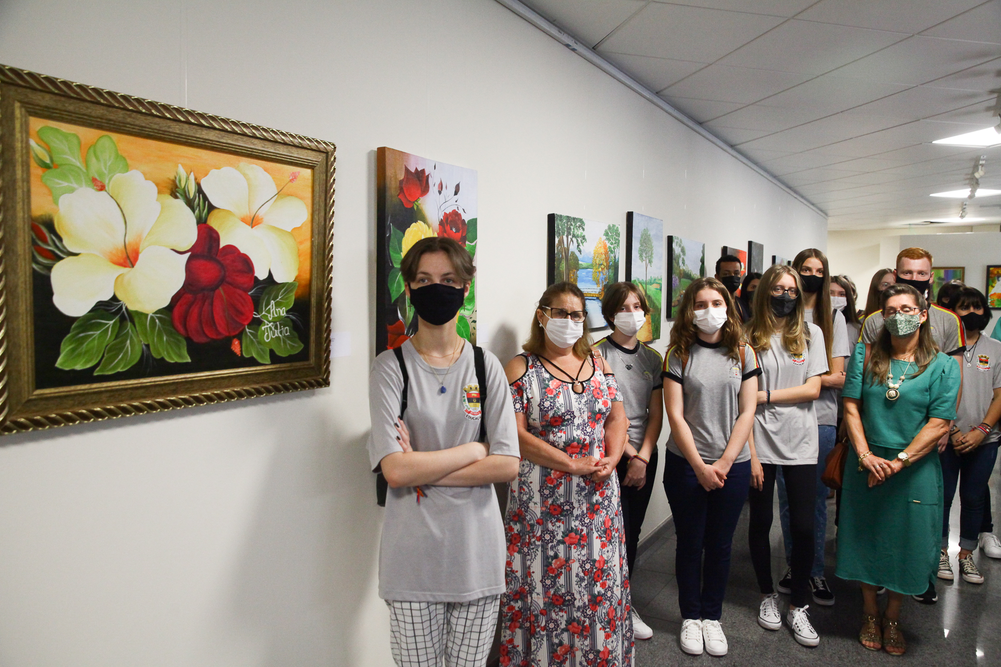 Cerimonia de abertura “Expoarte Estudantil”, dos alunos do ensino fundamental de São Carlos-SC