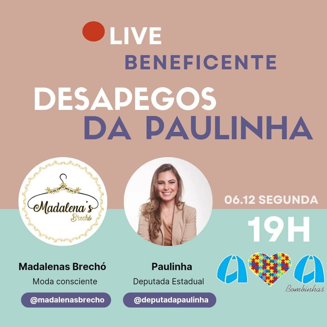 Paulinha participa de live beneficente “ Desapegos da Paulinha” nesta segunda (6)