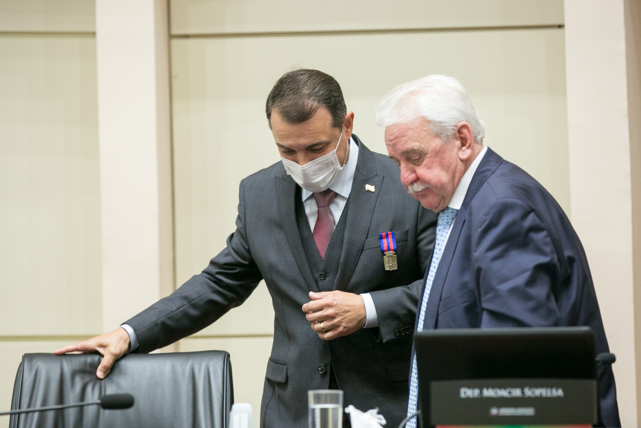 Governador Carlos Moisés e Deputado Moacir Sopelsa (MDB)