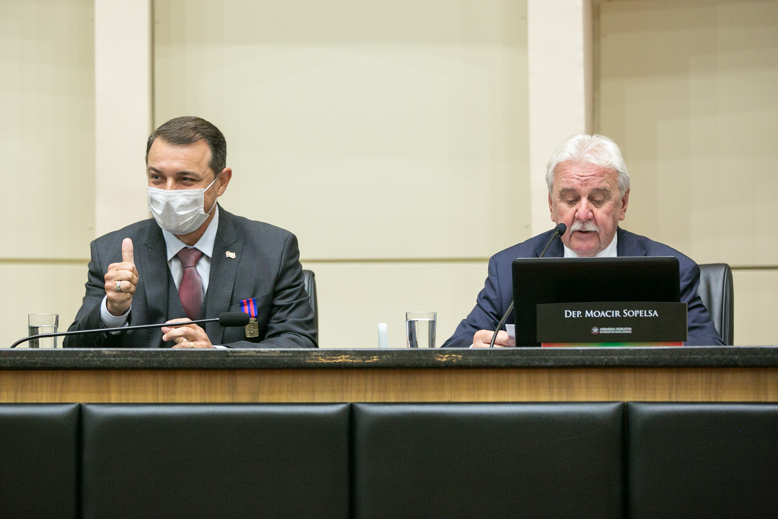 Governador Carlos Moisés e Deputado Moacir Sopelsa (MDB)