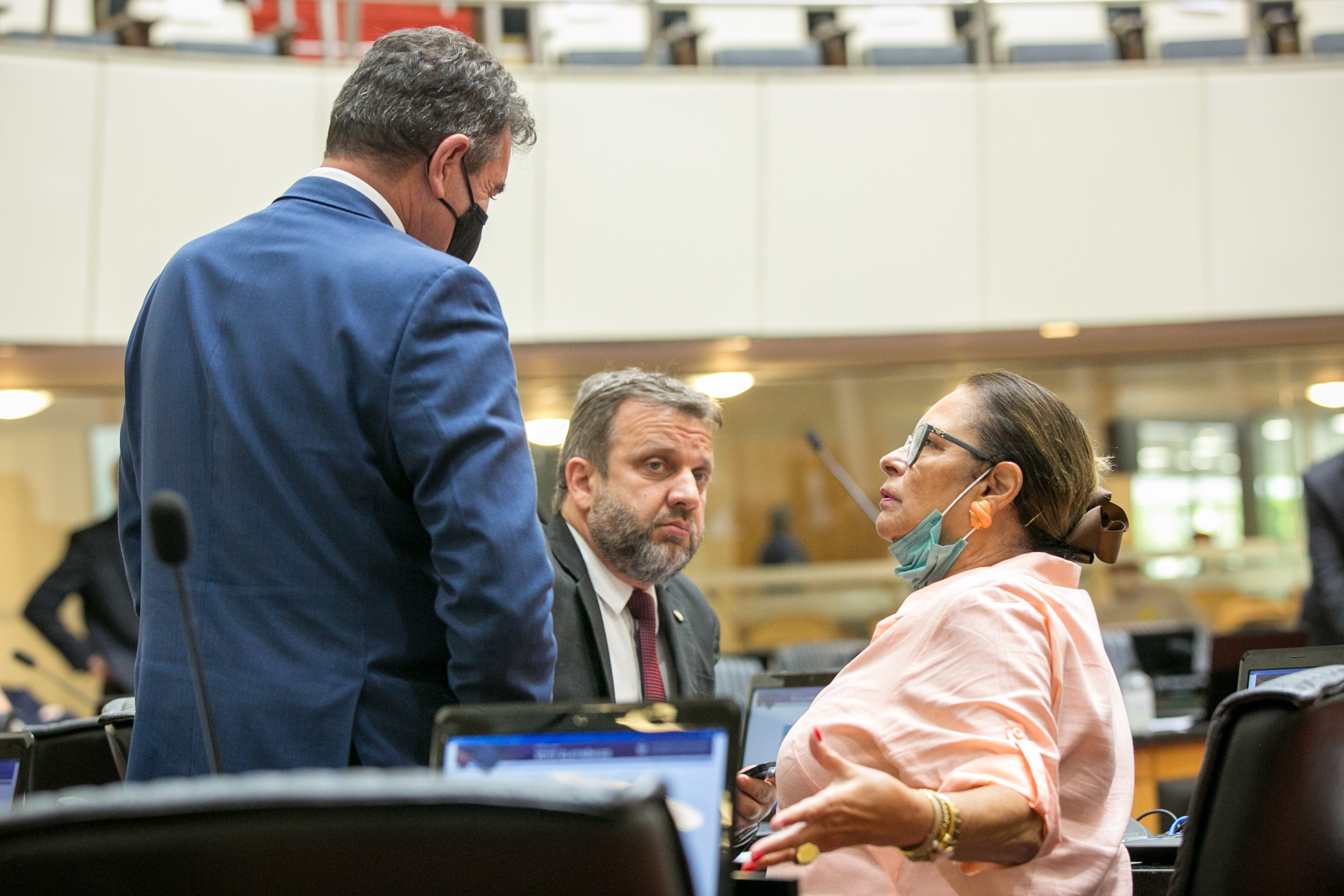 Deputado Valdir Cobalchini (MDB), Deputado Jerry Comper (MDB) e Deputada Ada De Luca (MDB)