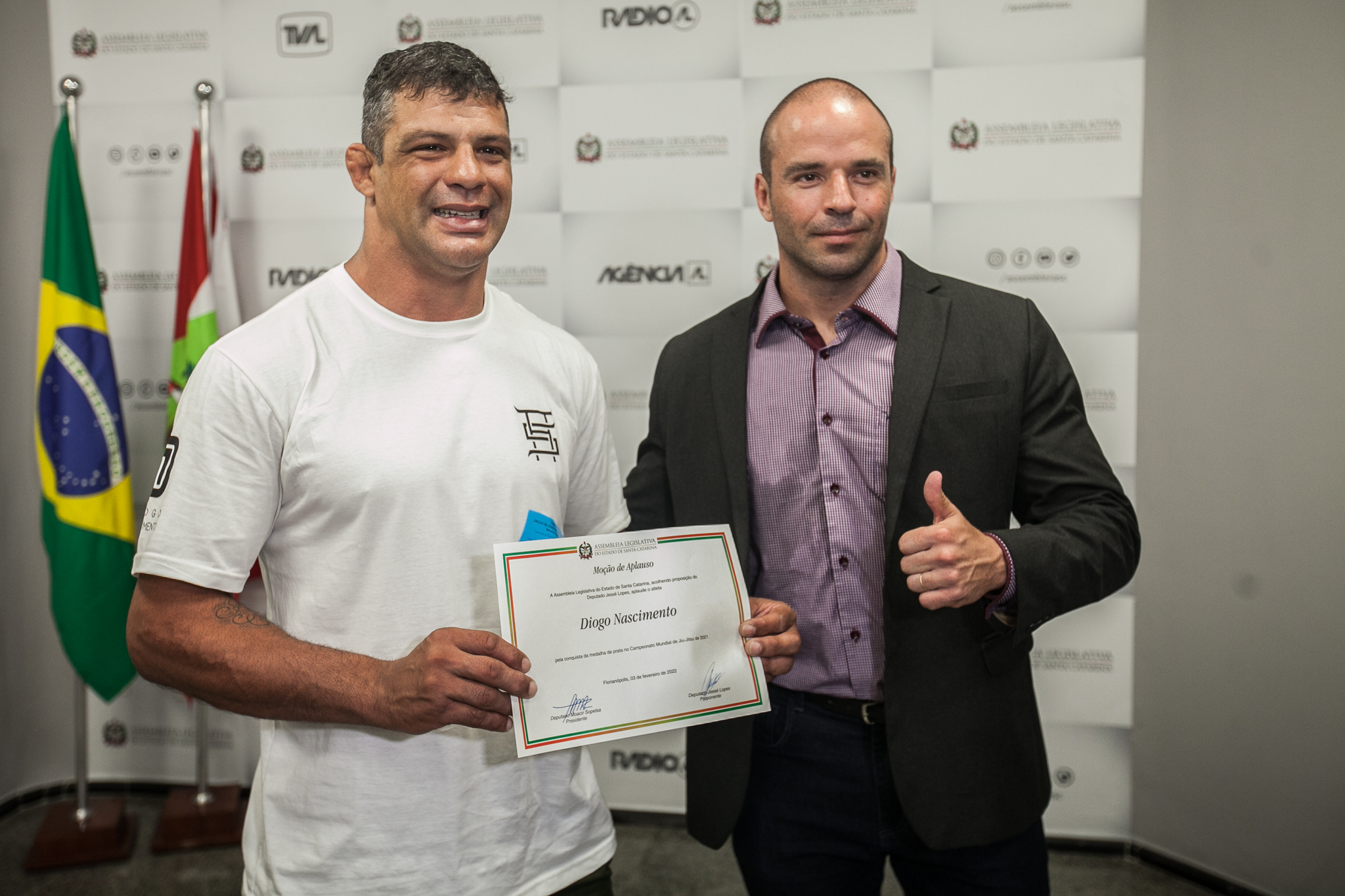 Diogo Nascimento, atleta  medalha de prata no Campeonato Mundial de Jiu-Jitsu 2021.