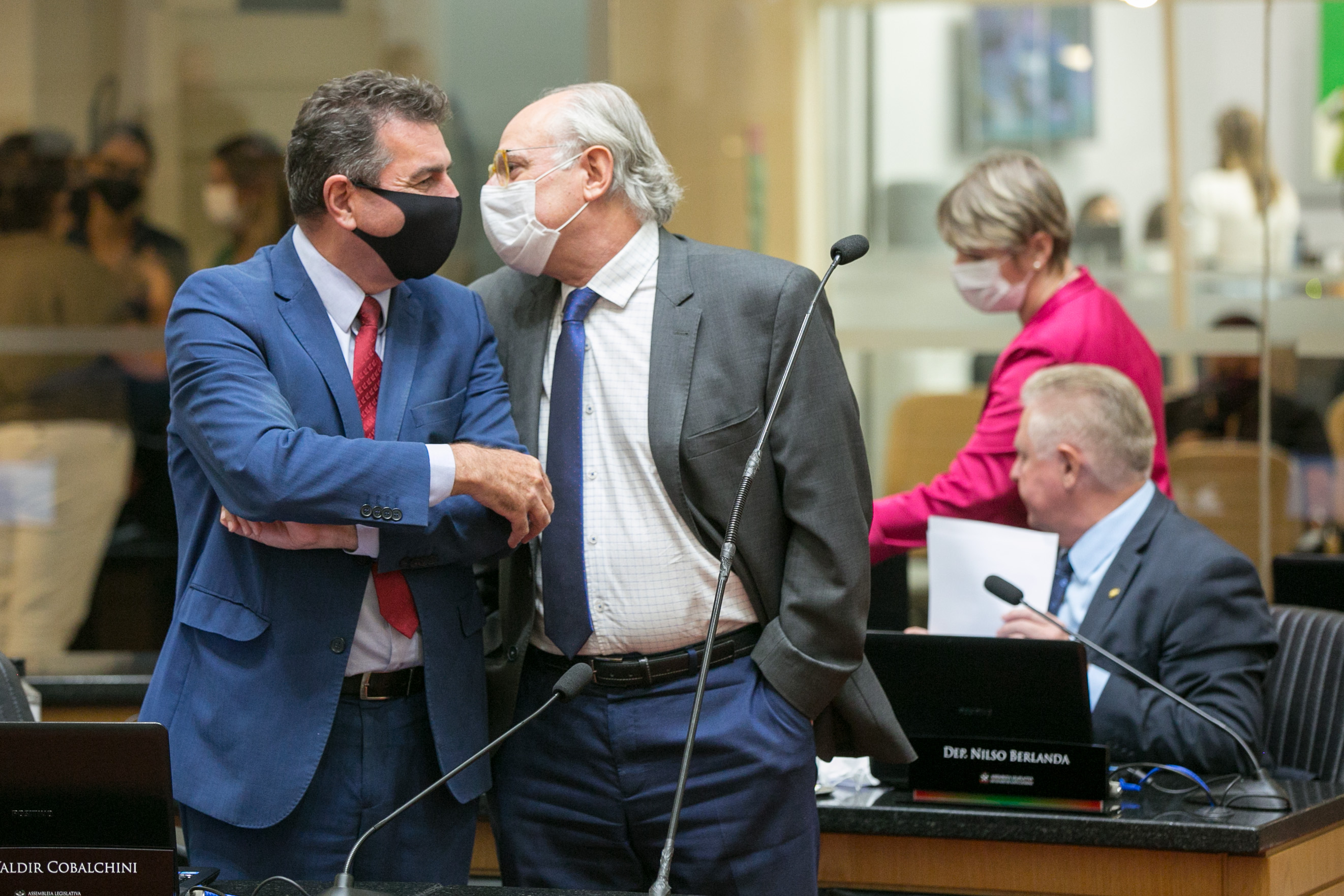 Deputado Valdir Cobalchini (MDB) e Deputado Dr. Vicente Caropreso (PSDB)