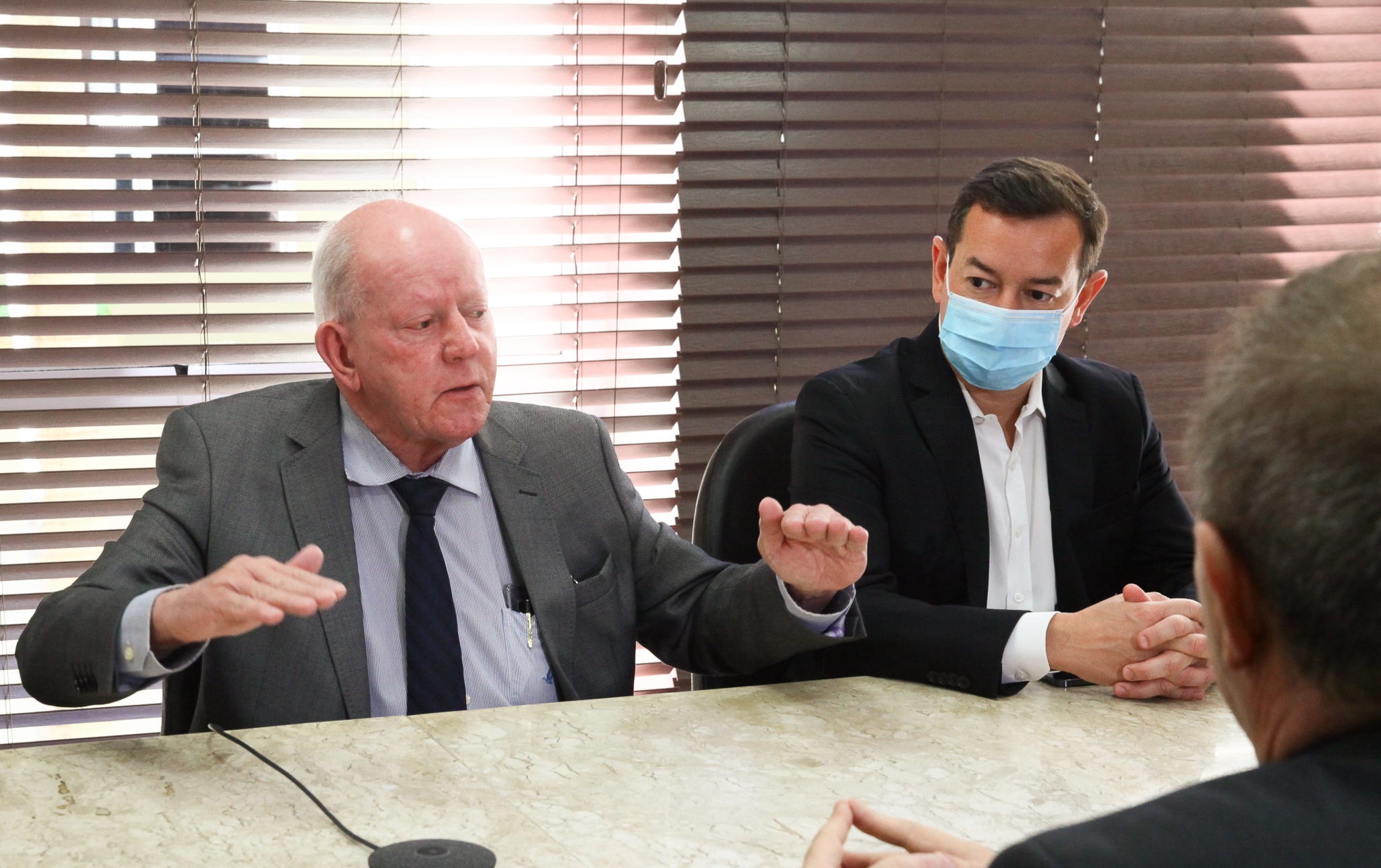 Reunião da Bancada do Oeste - Deputado Marcos Vieira (PSDB) e Secretário Eron Giordani