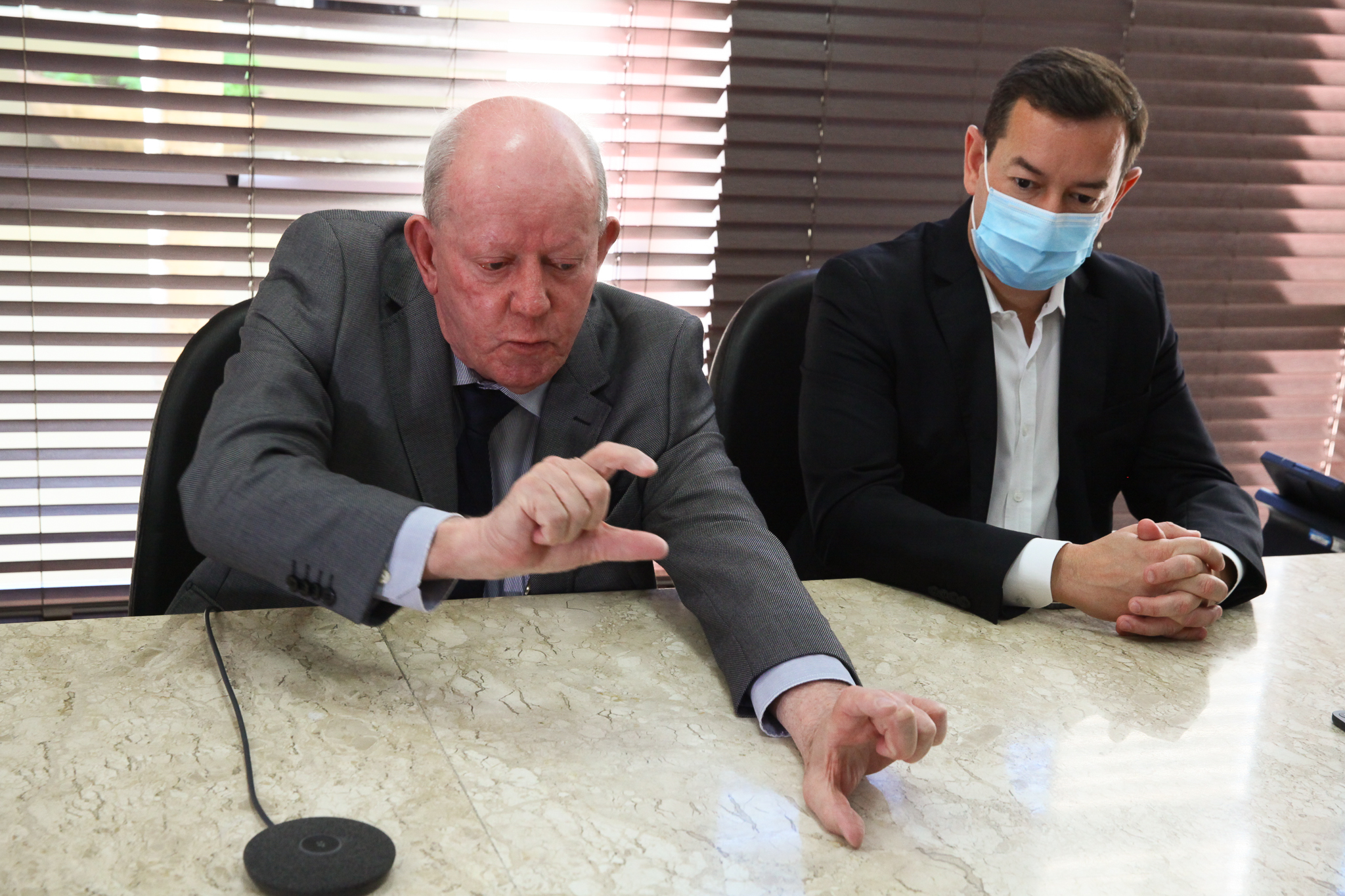 Reunião da Bancada do Oeste - Deputado Marcos Vieira (PSDB) e Secretário Eron Giordani
