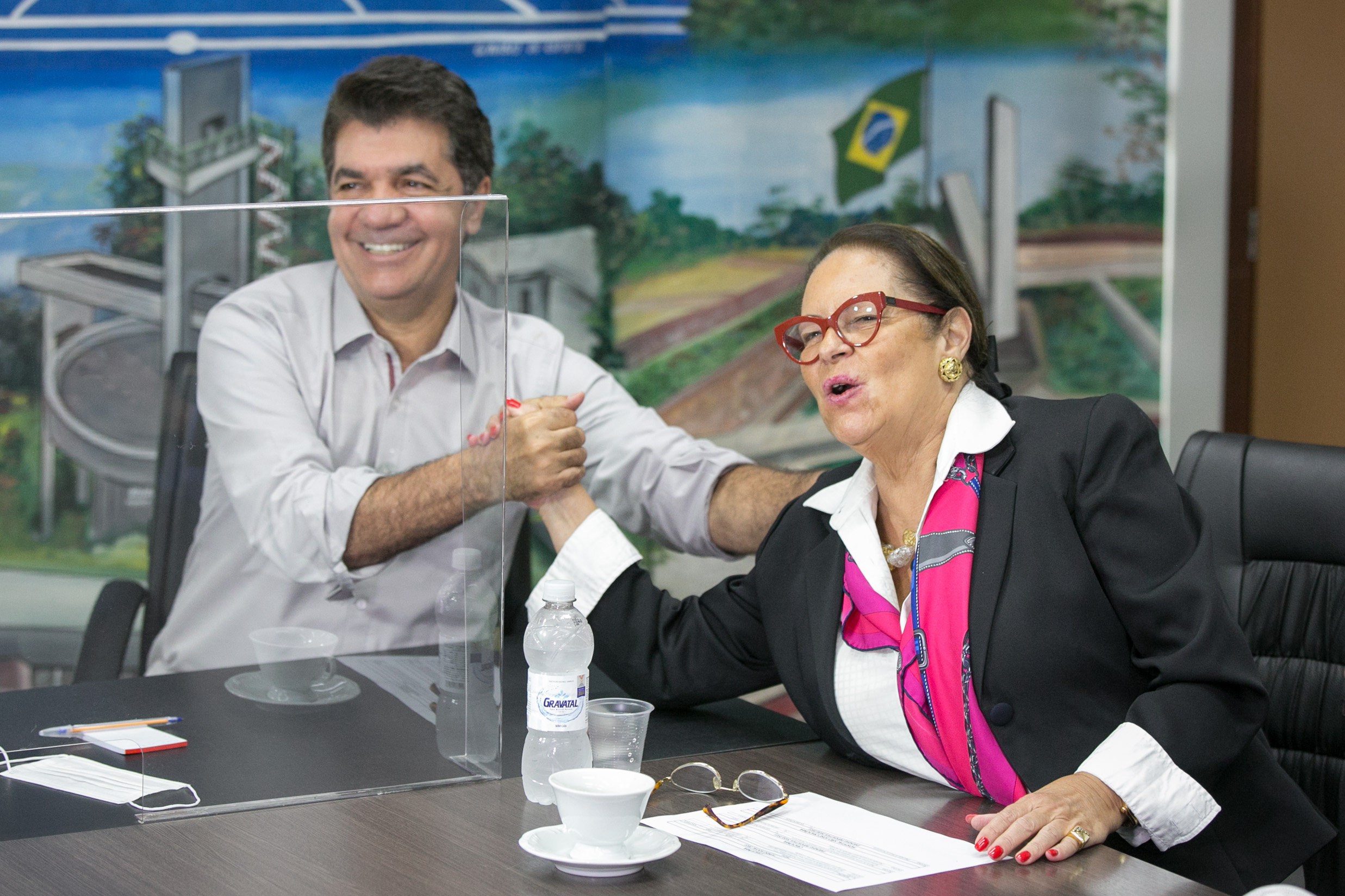 Deputada Ada De Luca (MDB) e prefeito de Criciúma, Clésio Salvaro