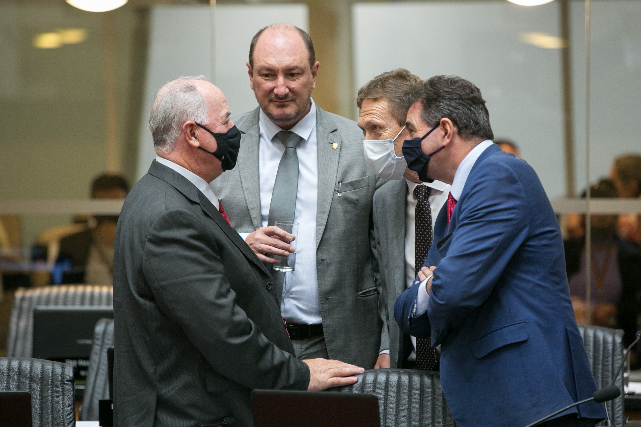 Deputado Romildo Titon (MDB), Deputado Mauro de Nadal (MDB), Deputado Volnei Weber (MDB) e Deputado Valdir Cobalchini (MDB)