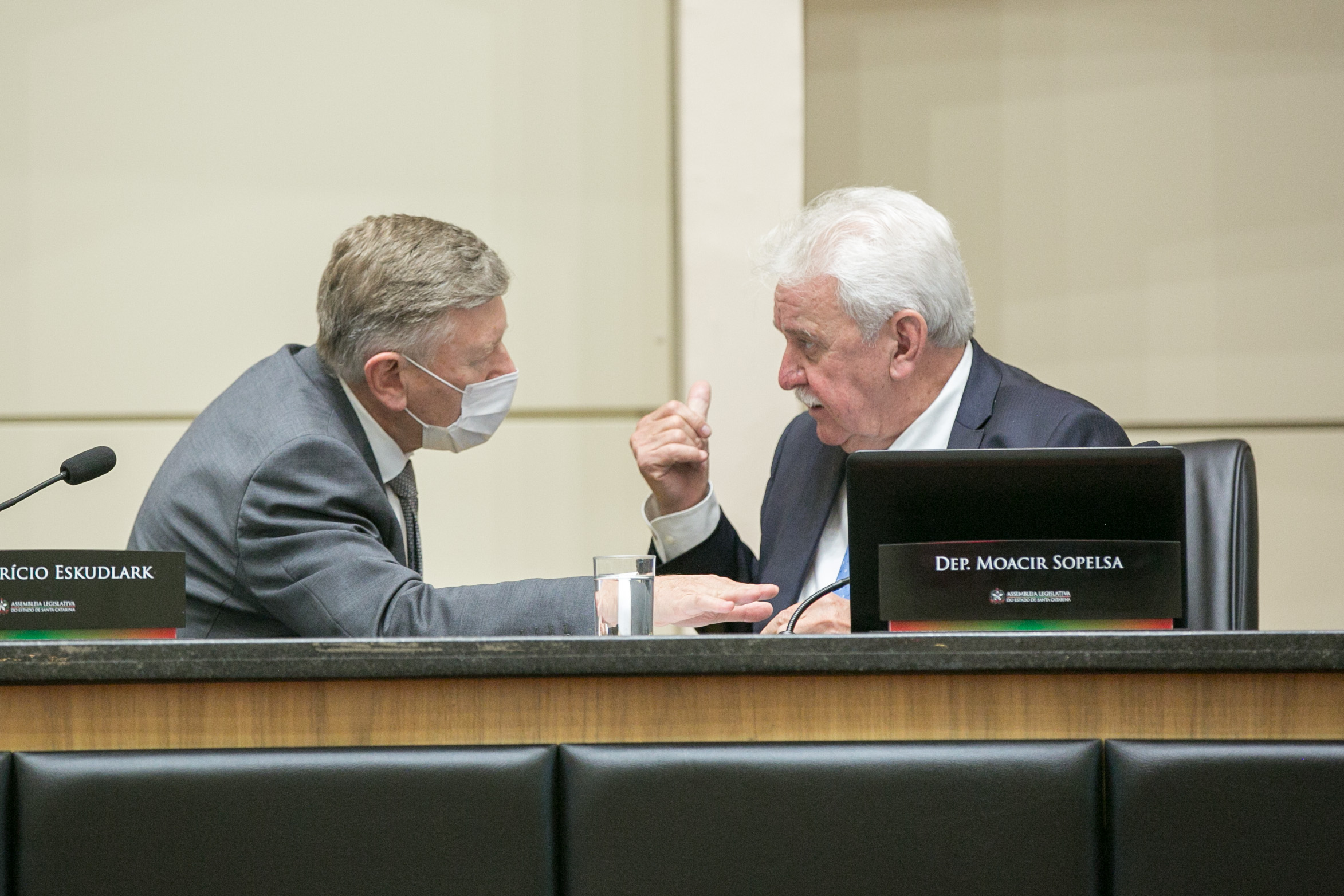 Deputado Milton Hobus (PSD) e Deputado Moacir Sopelsa (MDB)