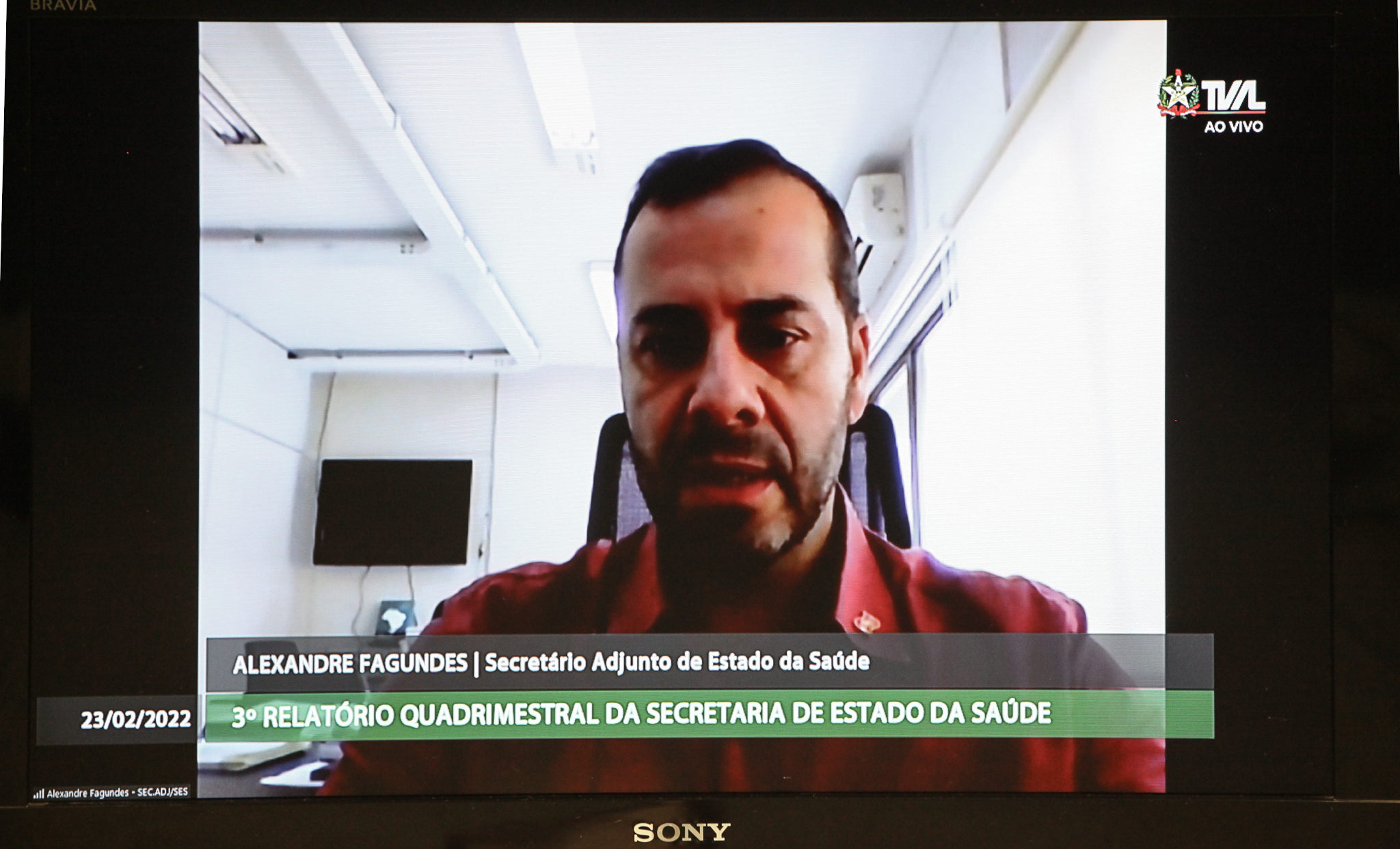Prestação de Contas do ano de 2021, pela Secretaria de Estado da Saúde de SC - Alexandre Fagundes (Secretário Adjunto de Estado da Saúde)