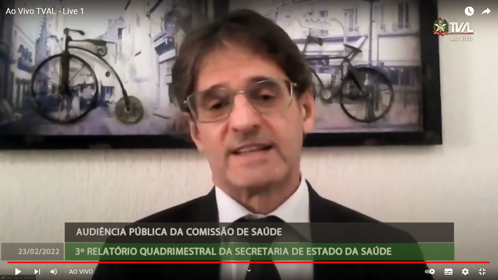 Prestação de Contas do ano de 2021, pela Secretaria de Estado da Saúde de SC  - Deputado Neodi Saretta (PT)