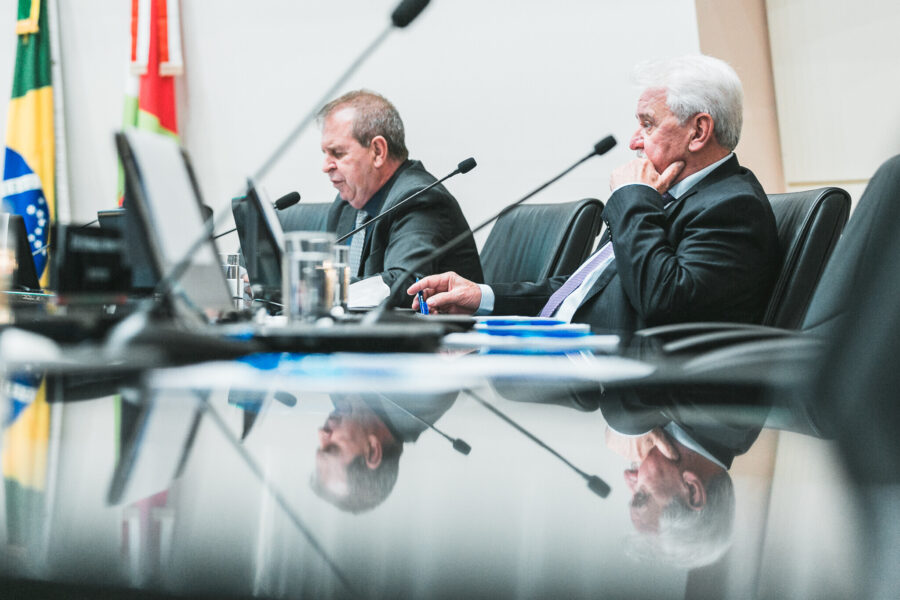 Presidente e vice-presidente da Alesc, Moacir Sopelsa e Maurício Eskudlark, na Sessão Ordinária