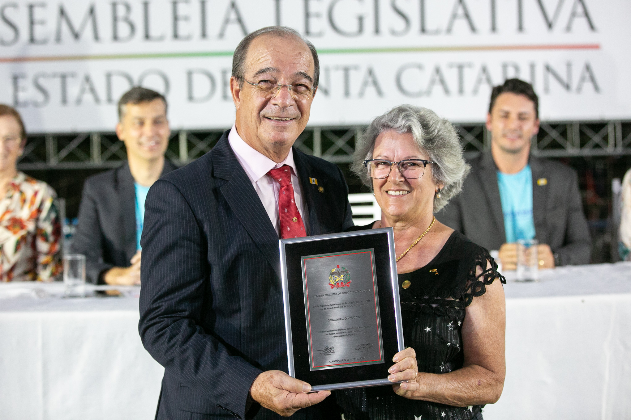 Deputado Celso Zuchi (PT) e professora Ofélia Maria Campigotto