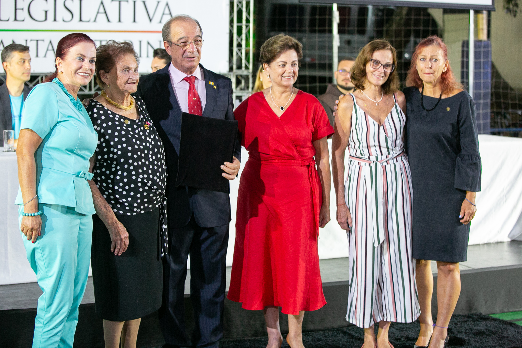 Deputado Celso Zuchi (PT) e Sra.  Dilsa Spengler acompanhada pelas filhas Marise, Marialva e Maria Clarisse
