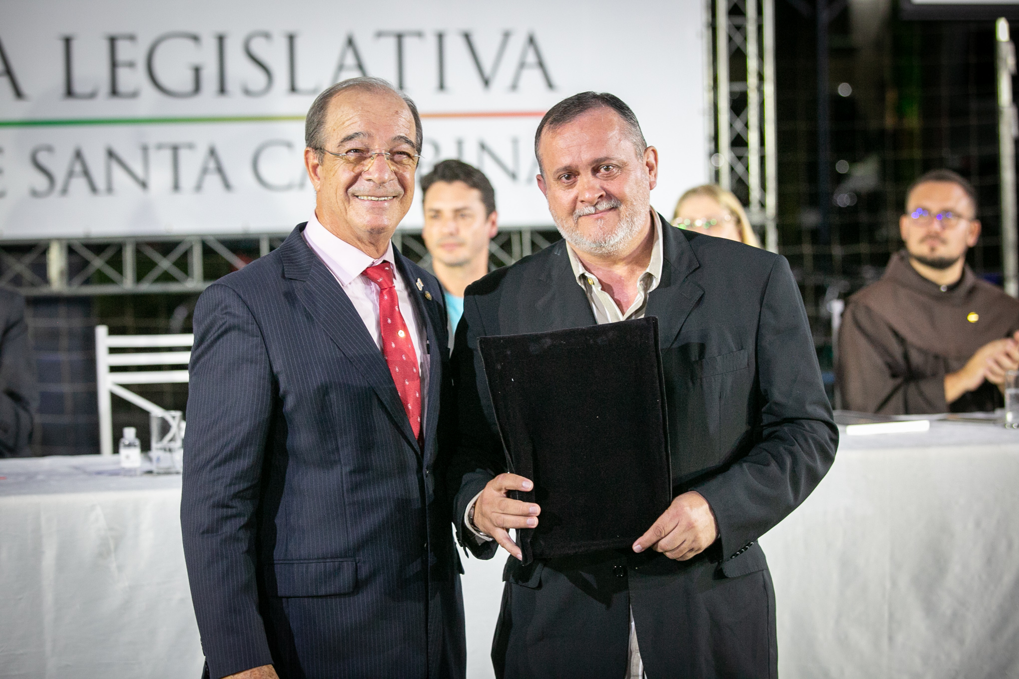 Deputado Celso Zuchi (PT) e ex-prefeito de Gaspar, Adilson Luís Schmitt