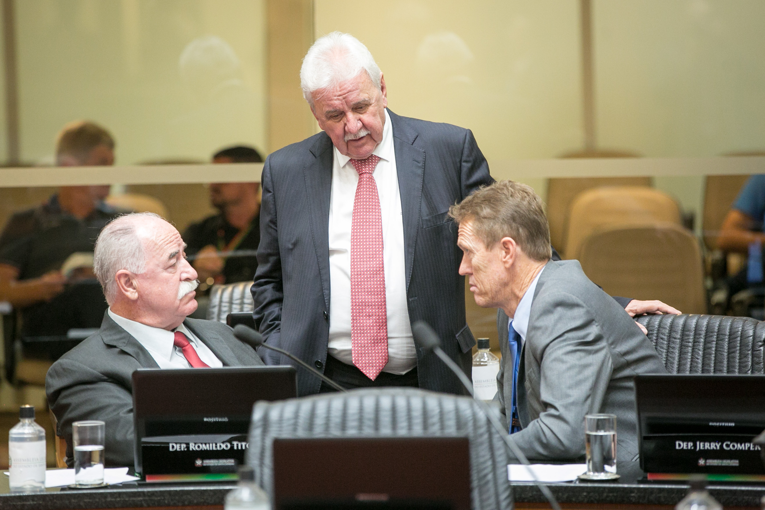Deputado Romildo Titon (MDB), Deputado Moacir Sopelsa (MDB) e Deputado Volnei Weber (MDB)