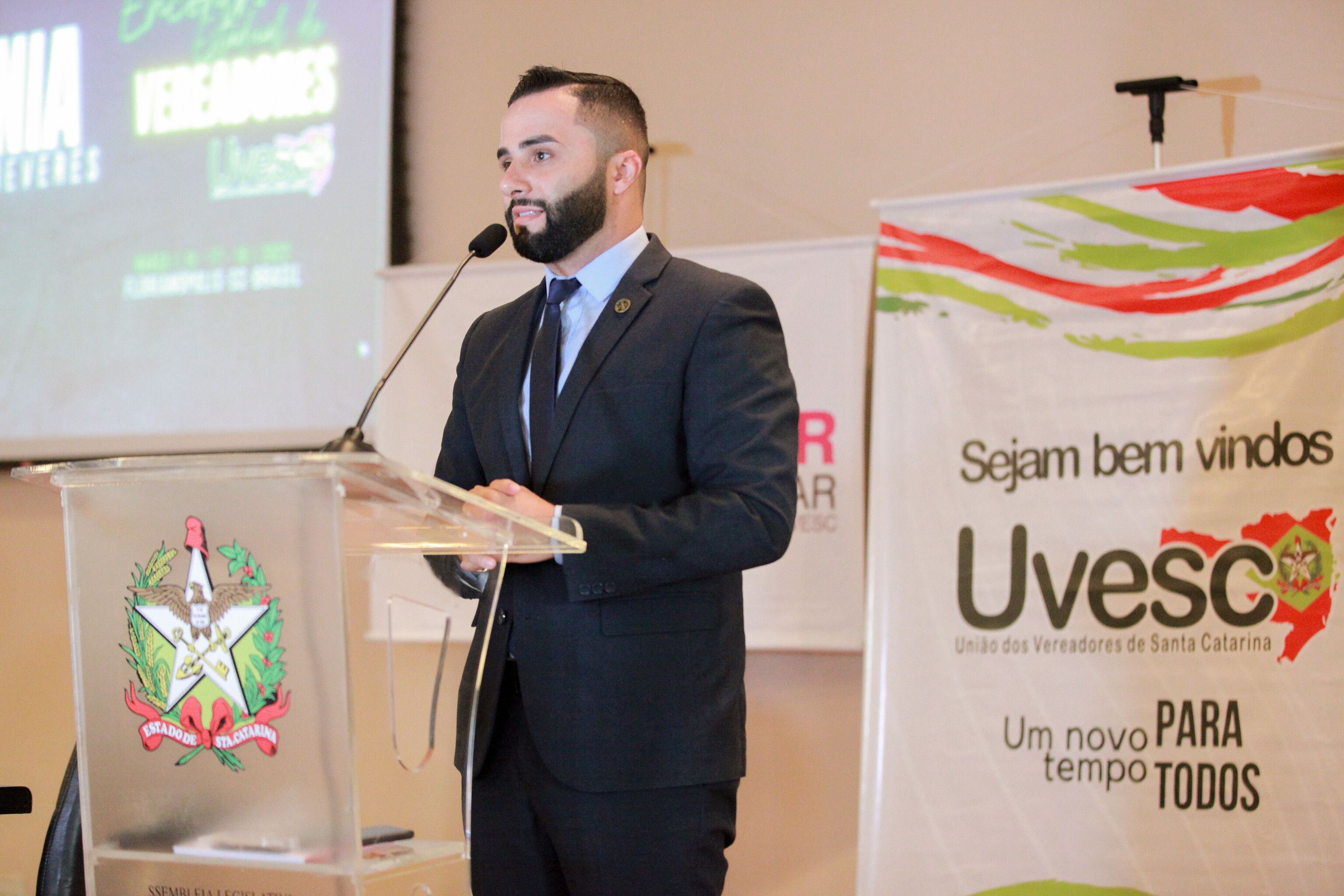 Anderson Guzzatto, presidente da Uvesc e vereador de Concórdia.