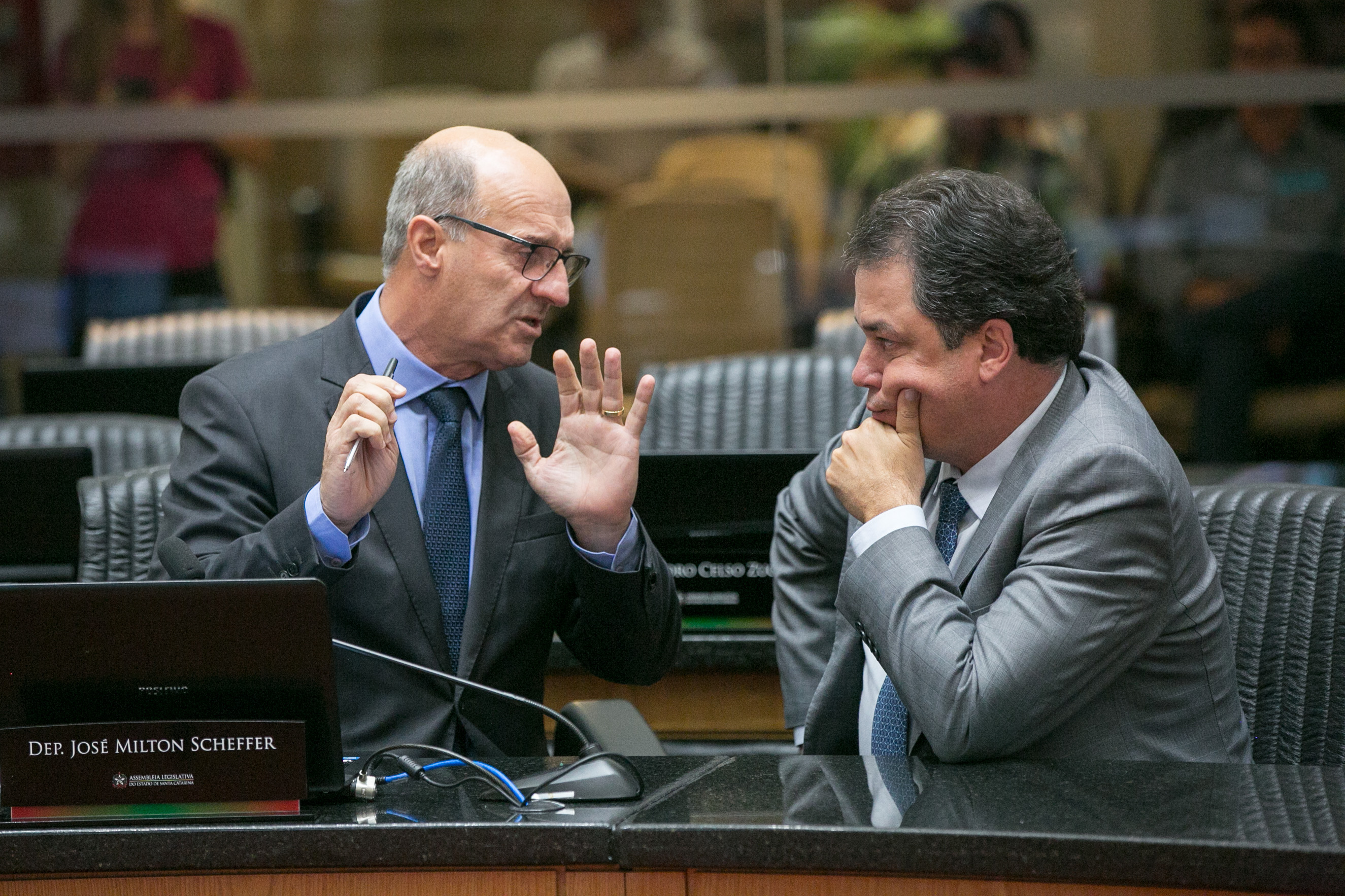 Deputado José Milton Scheffer (PP) e Deputado Rodrigo Minotto (PDT)