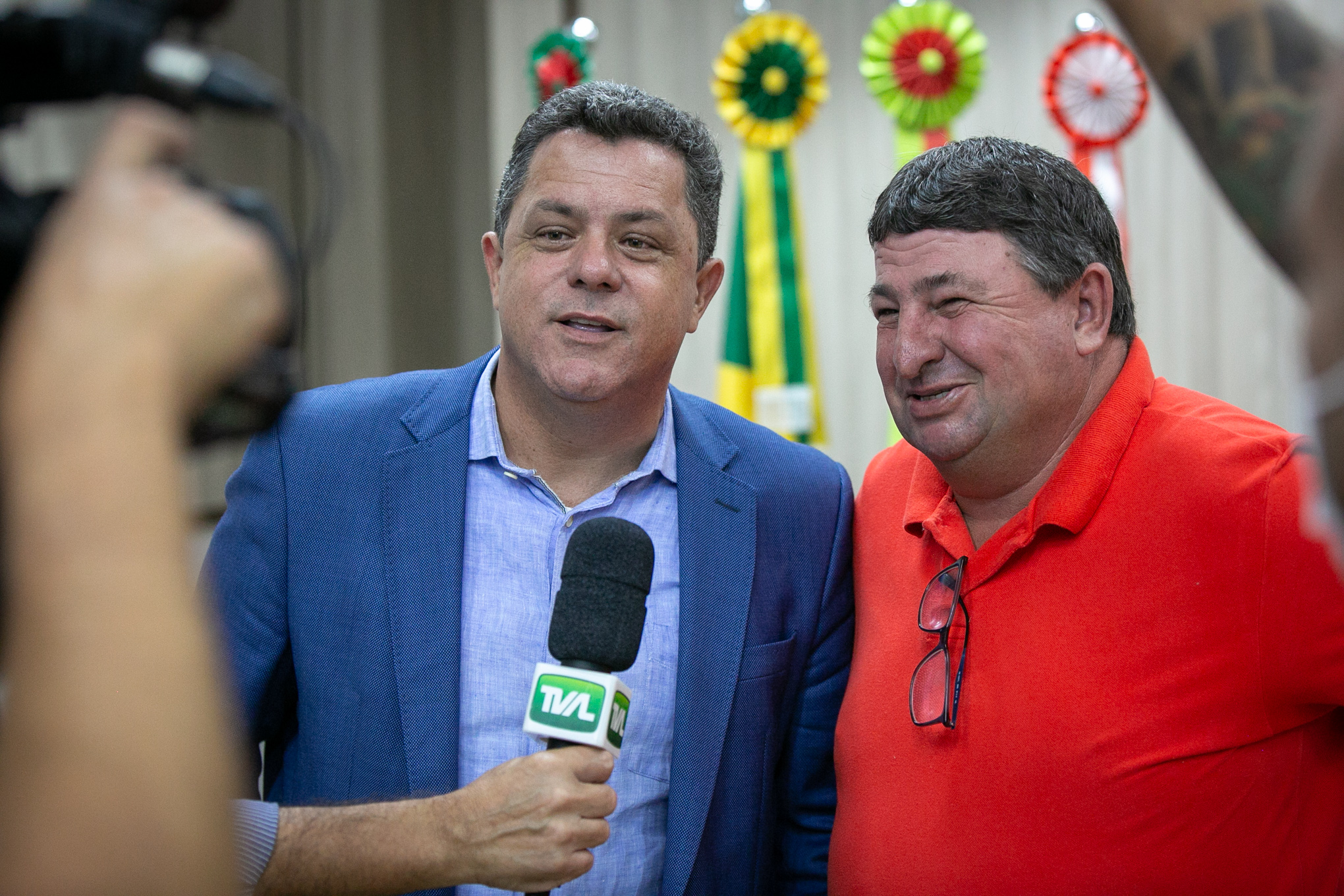 Deputado Ivan Naatz (PL) e vice-prefeito de Papanduva,  Jaime Ianskoski