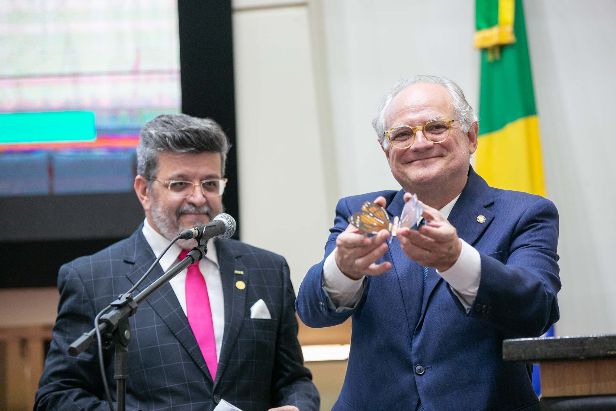 Secretário de Cultura de Blumenau, Rodrigo Rogério Ramos e Deputado Dr. Vicente Caropreso (PSDB)
