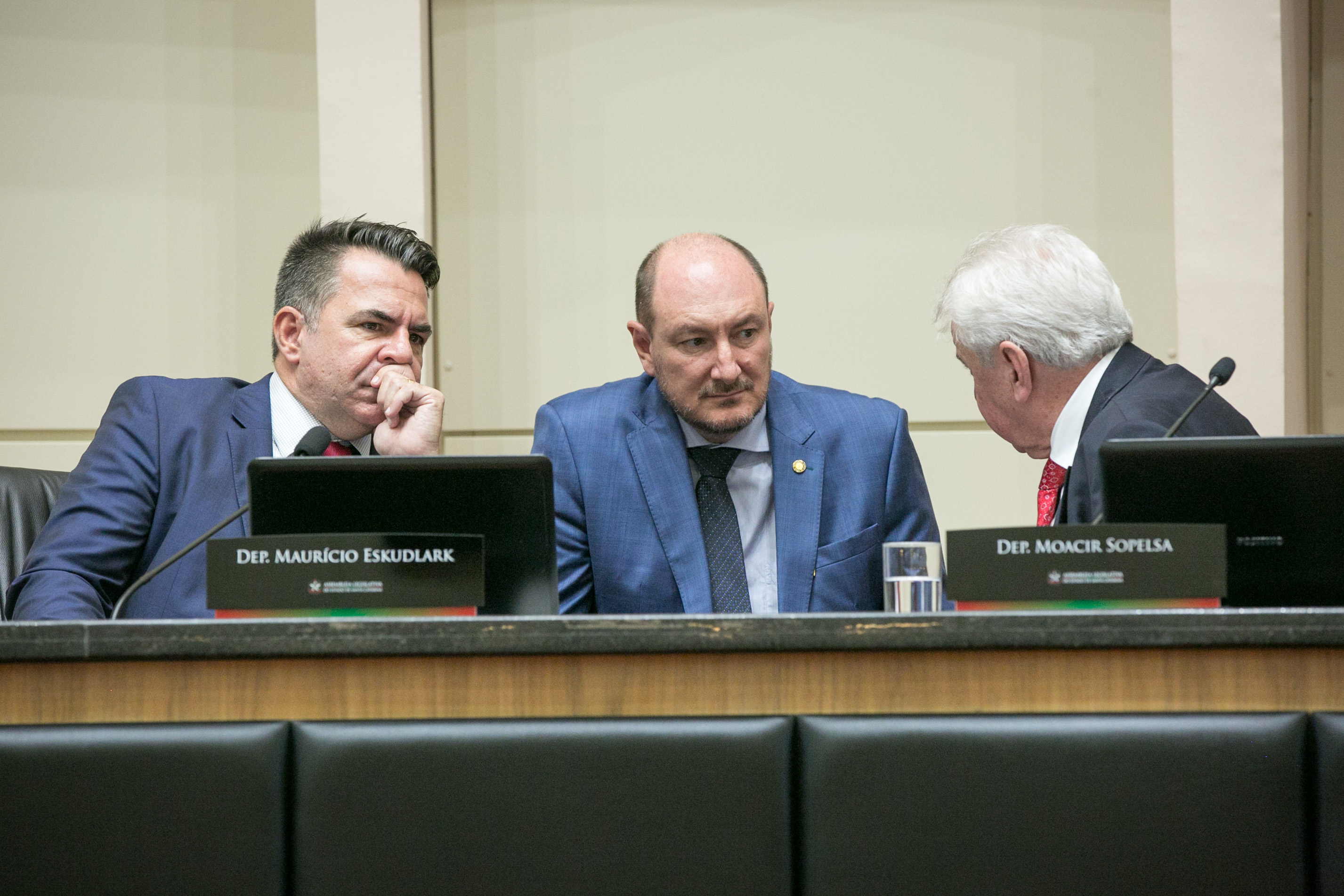 Deputado Luiz Fernando Vampiro (MDB), Deputado Mauro de Nadal (MDB) e Deputado Moacir Sopelsa (MDB)