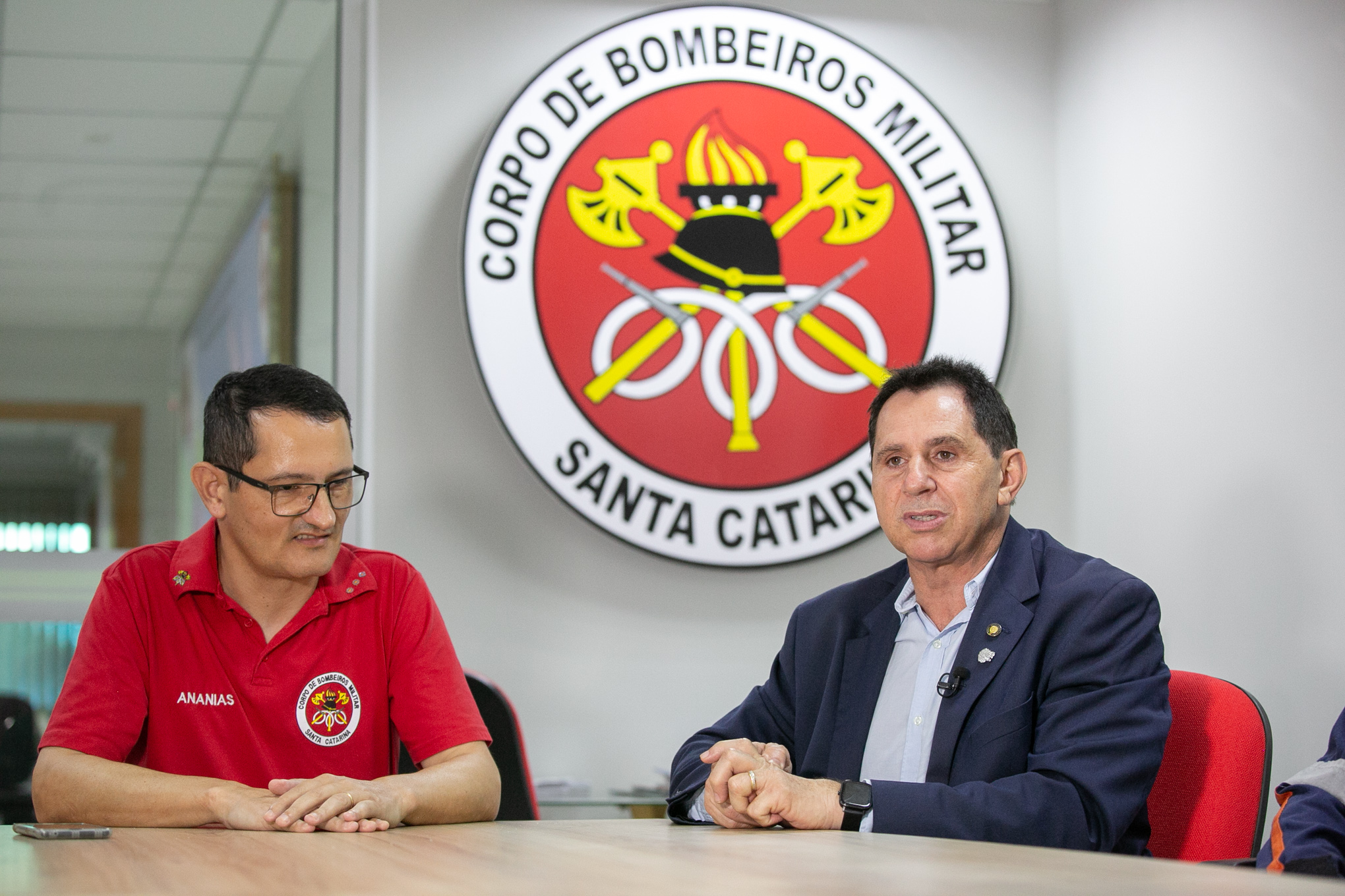 Deputado Coronel Mocellin (Republicanos) e tenente coronel, José Ananias Carneiro
